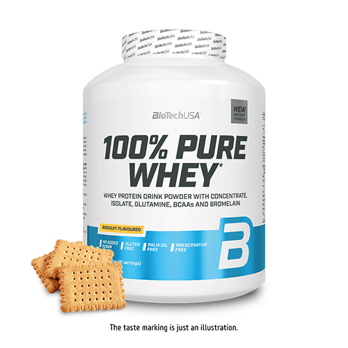 BioTechUSA 100% Pure Whey Protein Powder - 5lb (2.27kg) Vanilla Flavor for Muscle Recovery & Growth - Post-Workout Shake for Gym & Fitness Enthusiasts