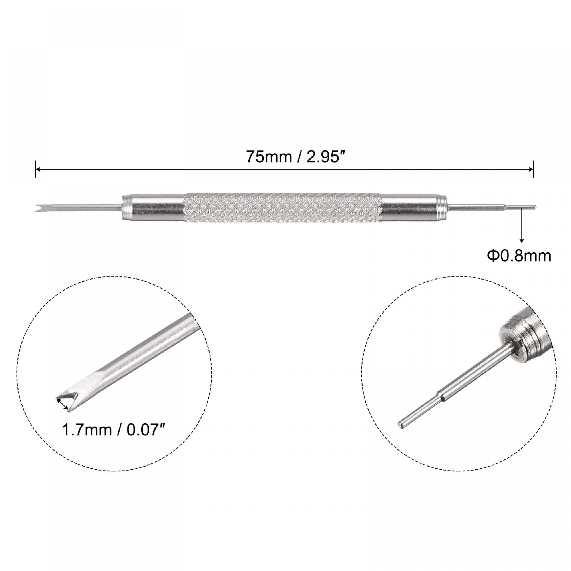 uxcell 18mm Stainless Steel Watch Band Pins Replacement Kit - 4Pcs Spring Bars with 1.5mm Removal Tool | Watch Repair Accessories for Rolex, Seiko, Casio & More