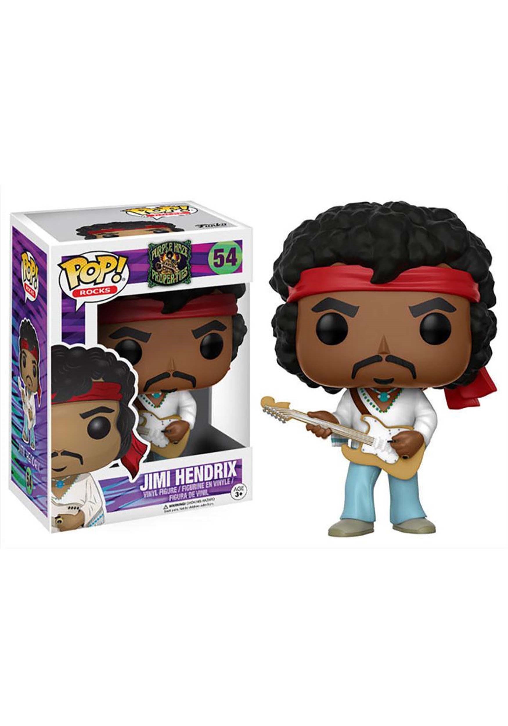 Funko Pop Rocks: Jimi Hendrix Woodstock Collectible Vinyl Figure - Music Legend Toy for Fans & Collectors - Perfect for Display, Gifts, and Rock Music Decor