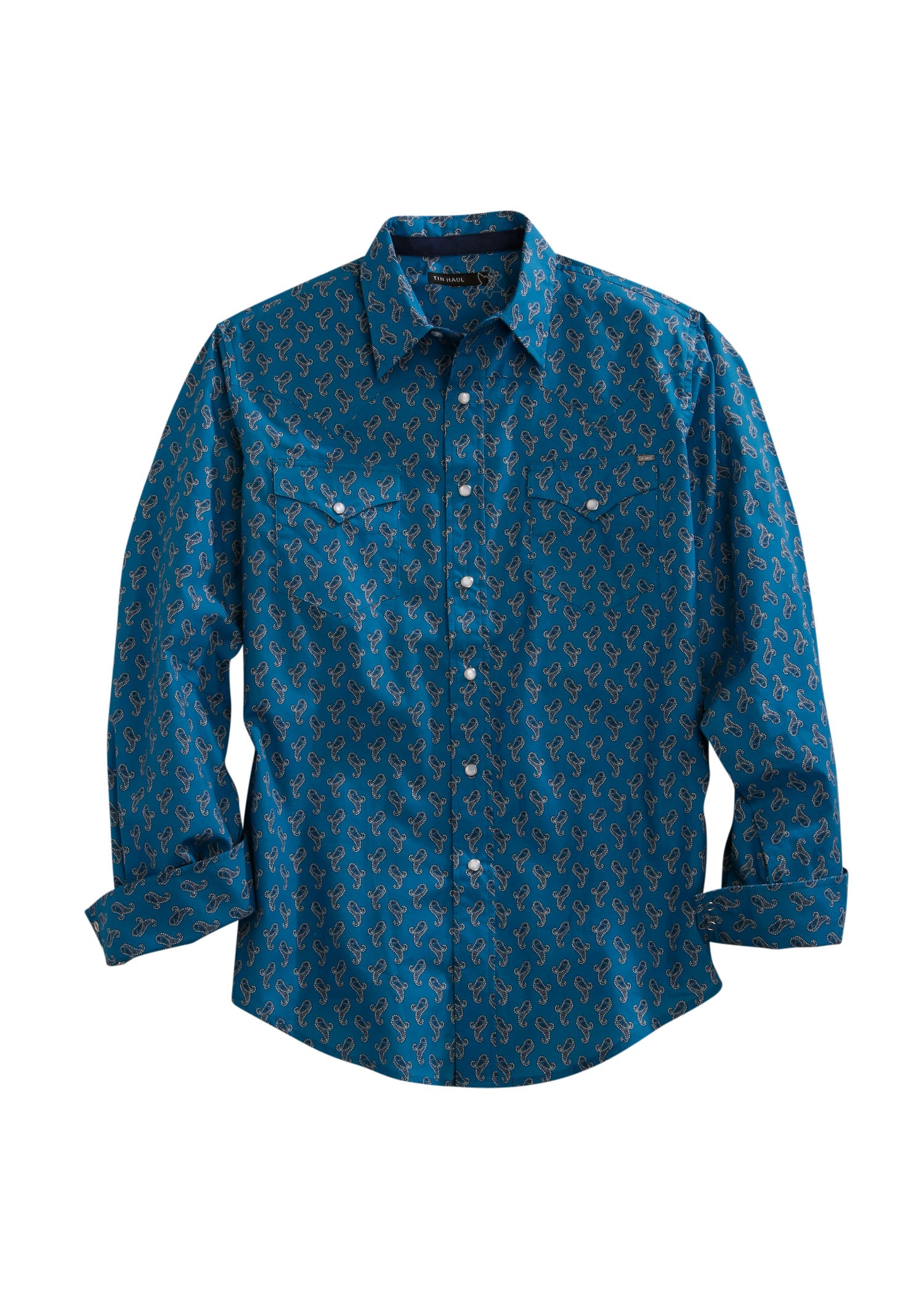 Men's Western Snap Long Sleeve Shirt - Cowboy Style Plaid Button Up for Casual Wear & Outdoor Adventures