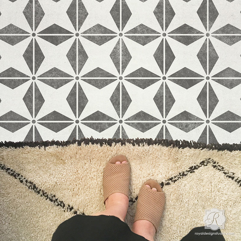 Pinwheels Tile Stencil - Reusable DIY Mosaic Tile Pattern for Kitchen Backsplash, Bathroom & Floor Decor | Perfect for Home Renovation & Craft Projects