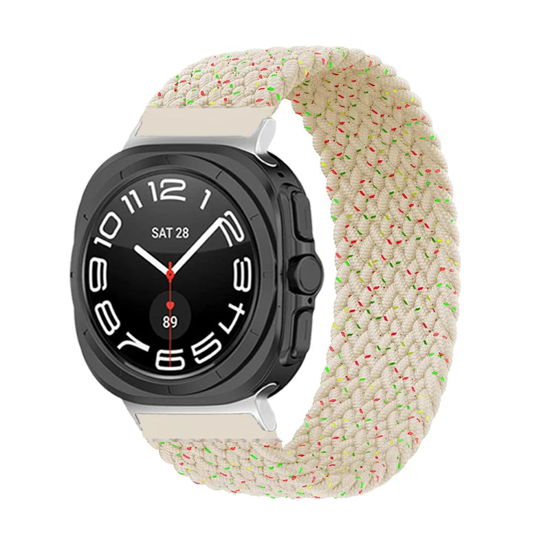 Stretchy Braided Solo Loop Bands for Samsung Galaxy Watch Ultra - Comfortable, Durable & Stylish for Workouts, Running & Everyday Wear