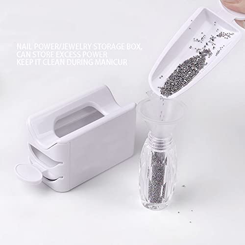 NAILWIND Portable Nail Dip Powder Recycling Tray System with Scoop - Reusable Nail Art Storage Container for Dipping Powder & Makeup Tools | Perfect for Salon, Home Manicure & Professional Nail Artists
