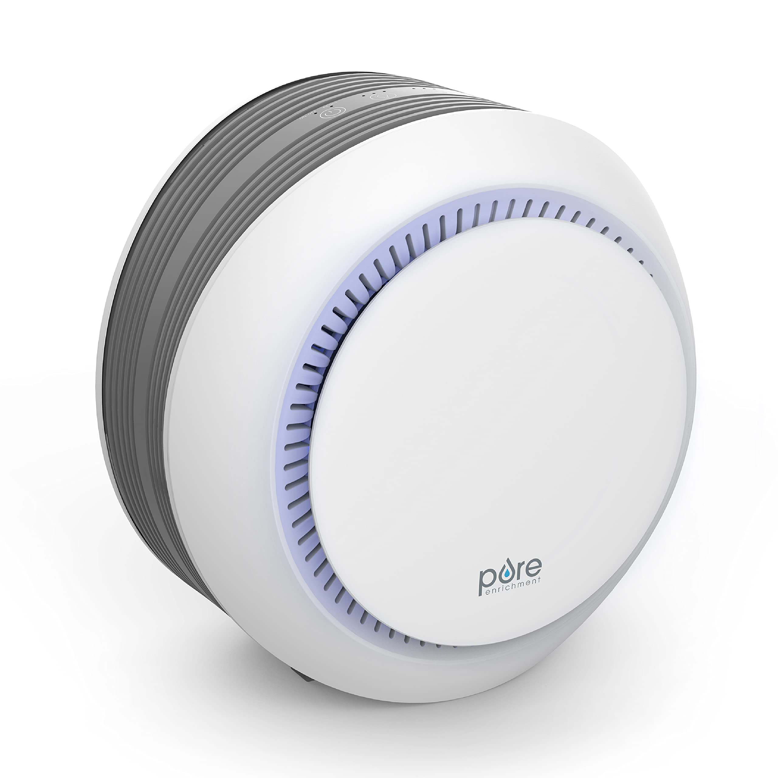 Pure Enrichment PureZone Halo Medium Room Air Purifier with 2-Stage Filtration - Removes Smoke, Pollen, Dust & Pet Dander - Compact White Air Cleaner for Bedroom, Office & Living Room - Perfect for Allergy Sufferers & Pet Owners