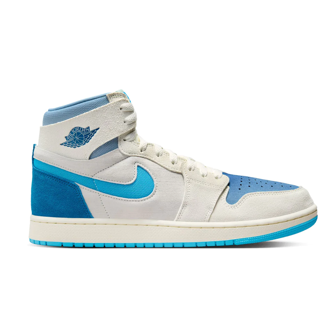 AIR JORDAN 1 ZOOM AIR CMFT 2 Sneakers - Dark Powder Blue Basketball Shoes for Men | Comfortable Court & Streetwear Fashion | Perfect for Basketball Games, Gym Workouts & Casual Outfits