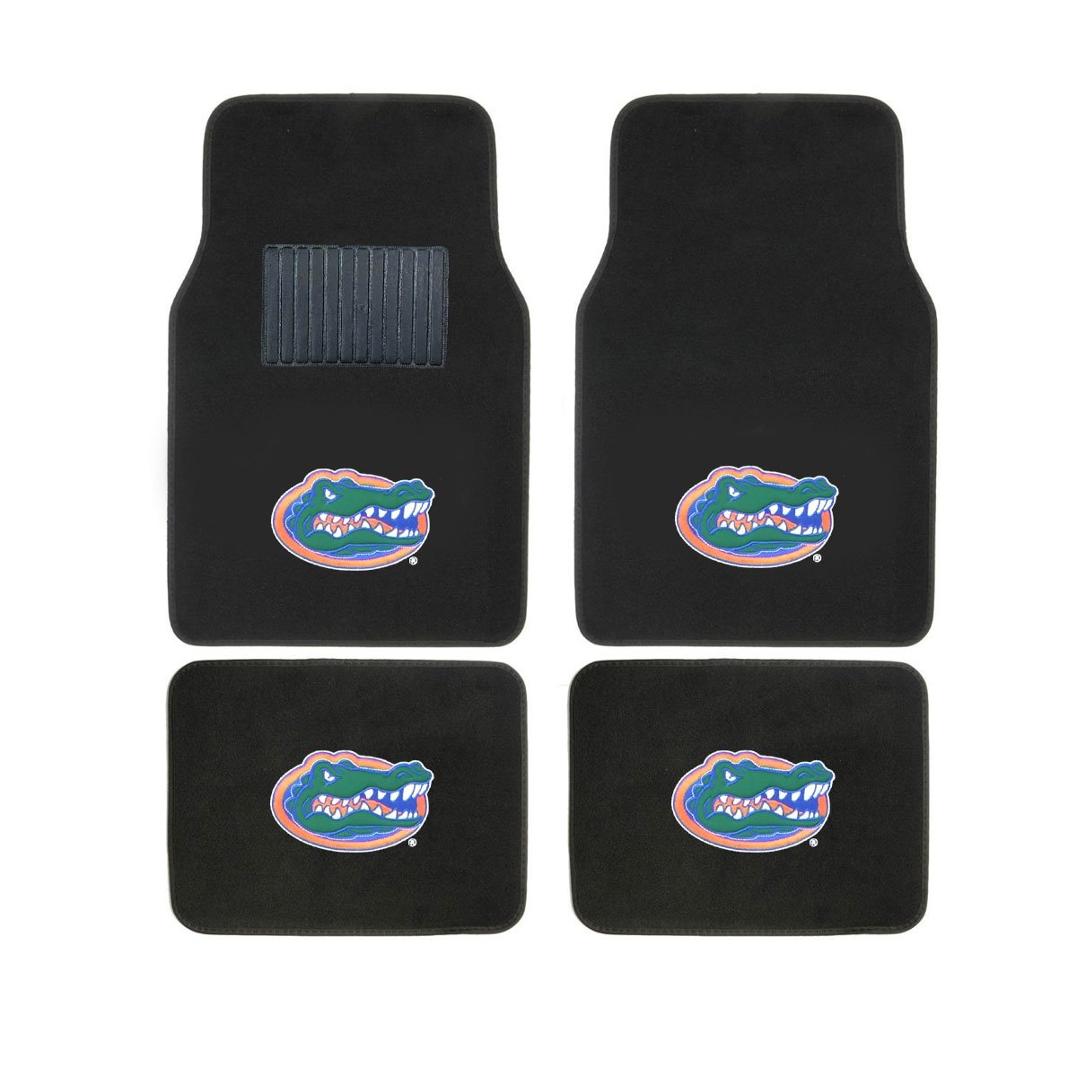 Florida Gators Officially Licensed AAC FANMATS NCAA Carpet Floor Mats Bundle with Head Rests - 6-Piece Set for Cars, Trucks & SUVs - Perfect for Game Day, Tailgating & Home Decor