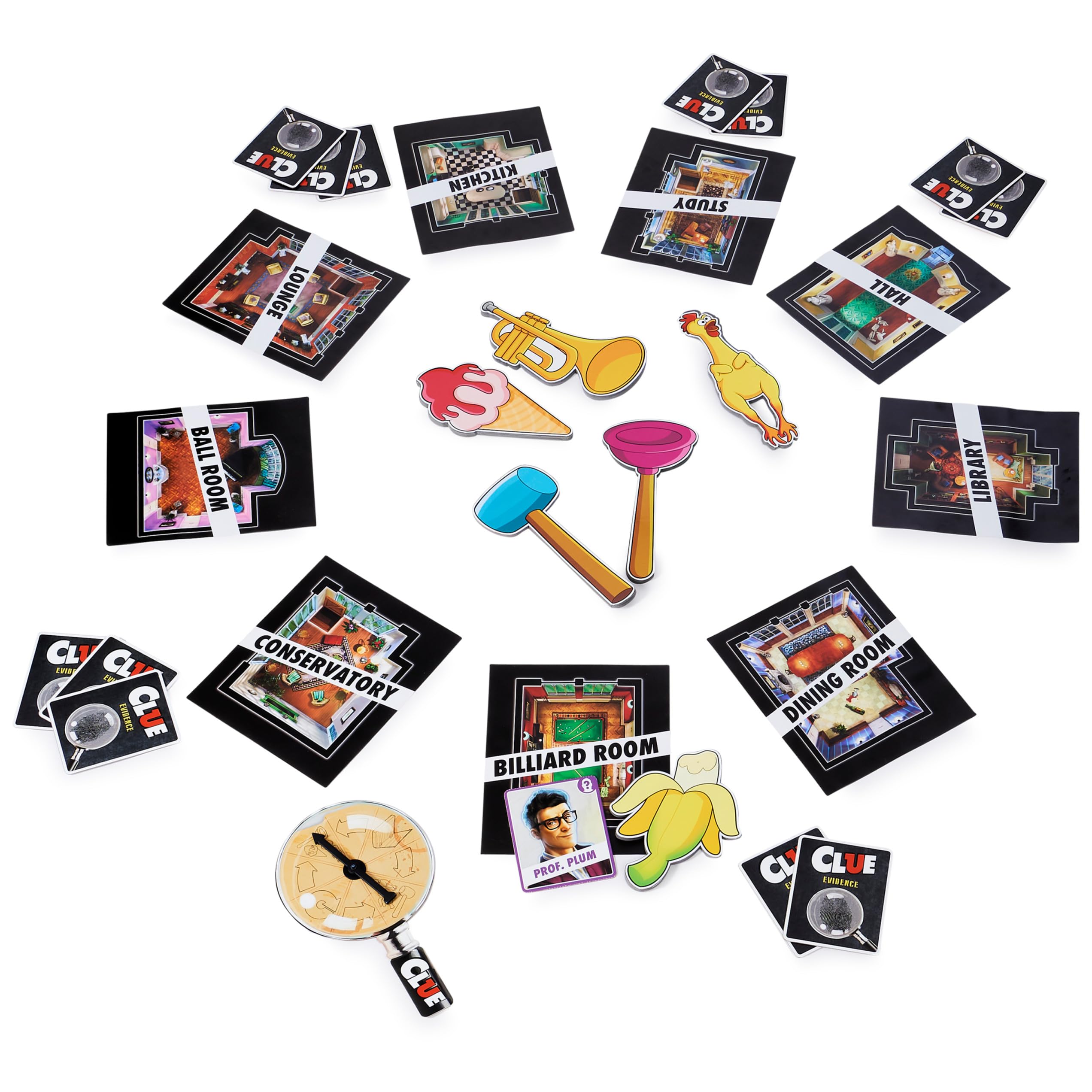 Spin Master Games Clue Giant Edition - Oversized Board Family Game for Kids & Adults, 2-4 Players Ages 6+ | Perfect for Indoor Family Game Nights & Outdoor Backyard Fun