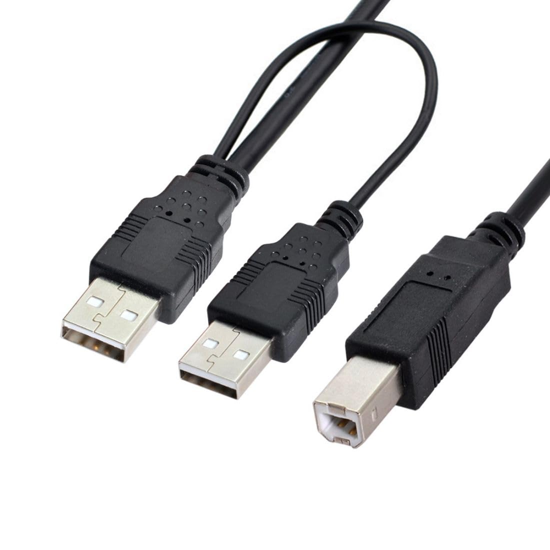 Chenyang USB 2.0 Type A to Type B Cable 80cm - Printer Scanner Cable, External Hard Drive Cable with Power Supply - Perfect for HP, Epson Printers & WD Hard Drives (Office & Home Use)
