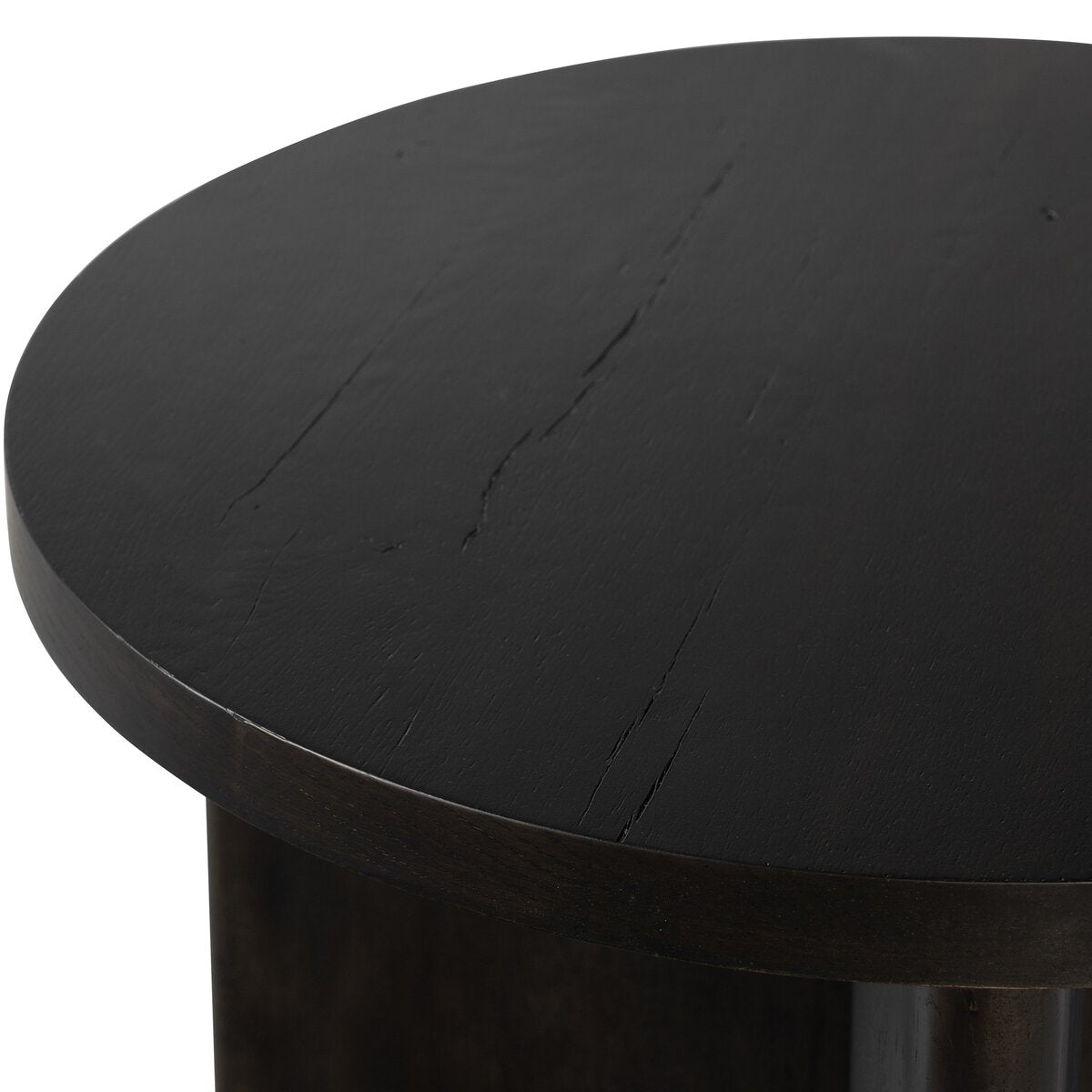 Amadis End Table - Smoked Black Finish Modern Nightstand for Living Room, Bedroom & Office - Perfect for Lamps, Books & Decor