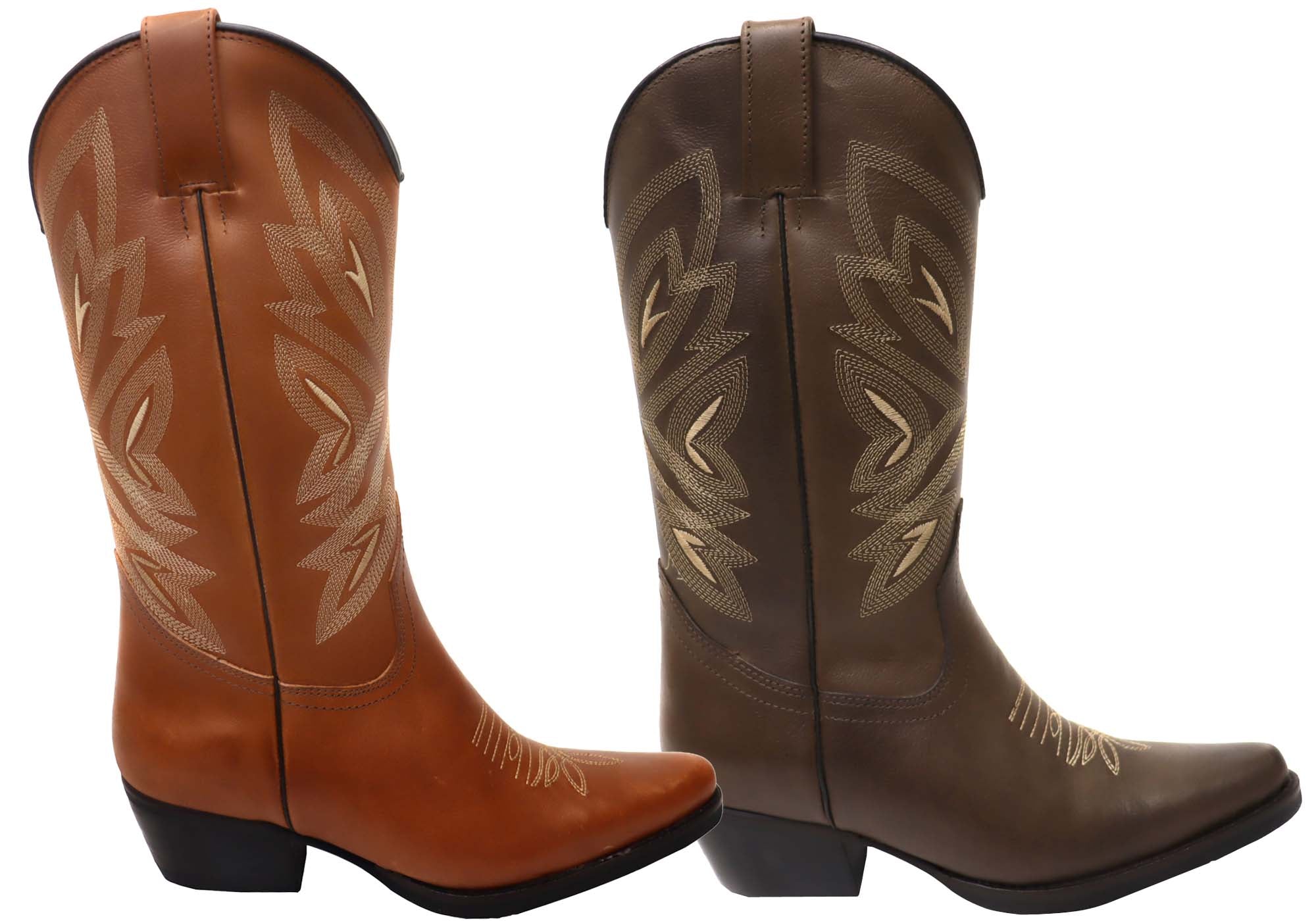 D Milton Eleanor Women's Comfortable Leather Western Cowboy Boots - Stylish & Durable for Rodeo, Country Dancing & Everyday Wear