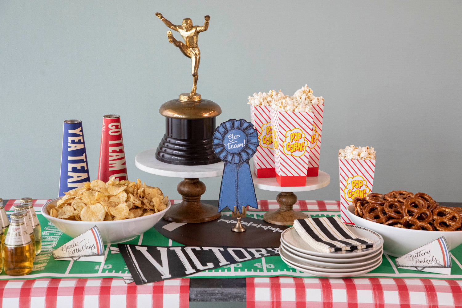 Custom Die-Cut Pennant Placemat for Dining Table Decor - Perfect for Sports Themed Parties, Game Days, and Home Decor