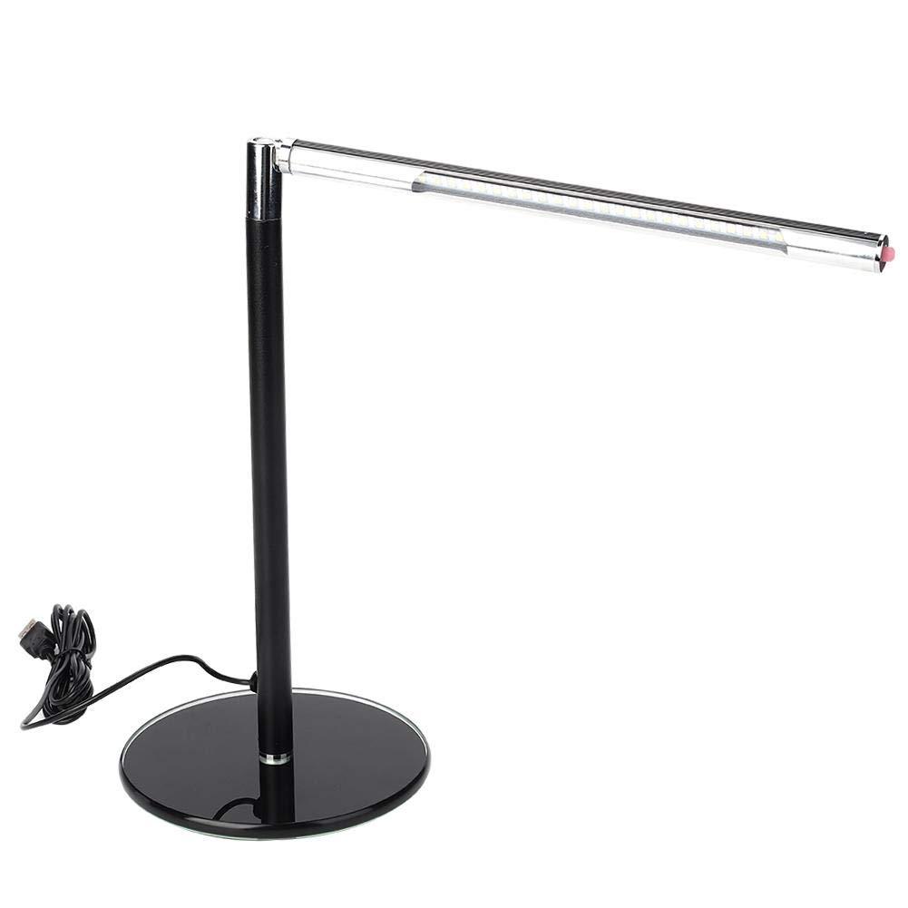 CHICIRIS DC5V 4.5W LED Table Lamp with USB Charging - Adjustable Folding Desk Light for Reading, Studying, Bedroom & Office - Black Energy Saving Night Light