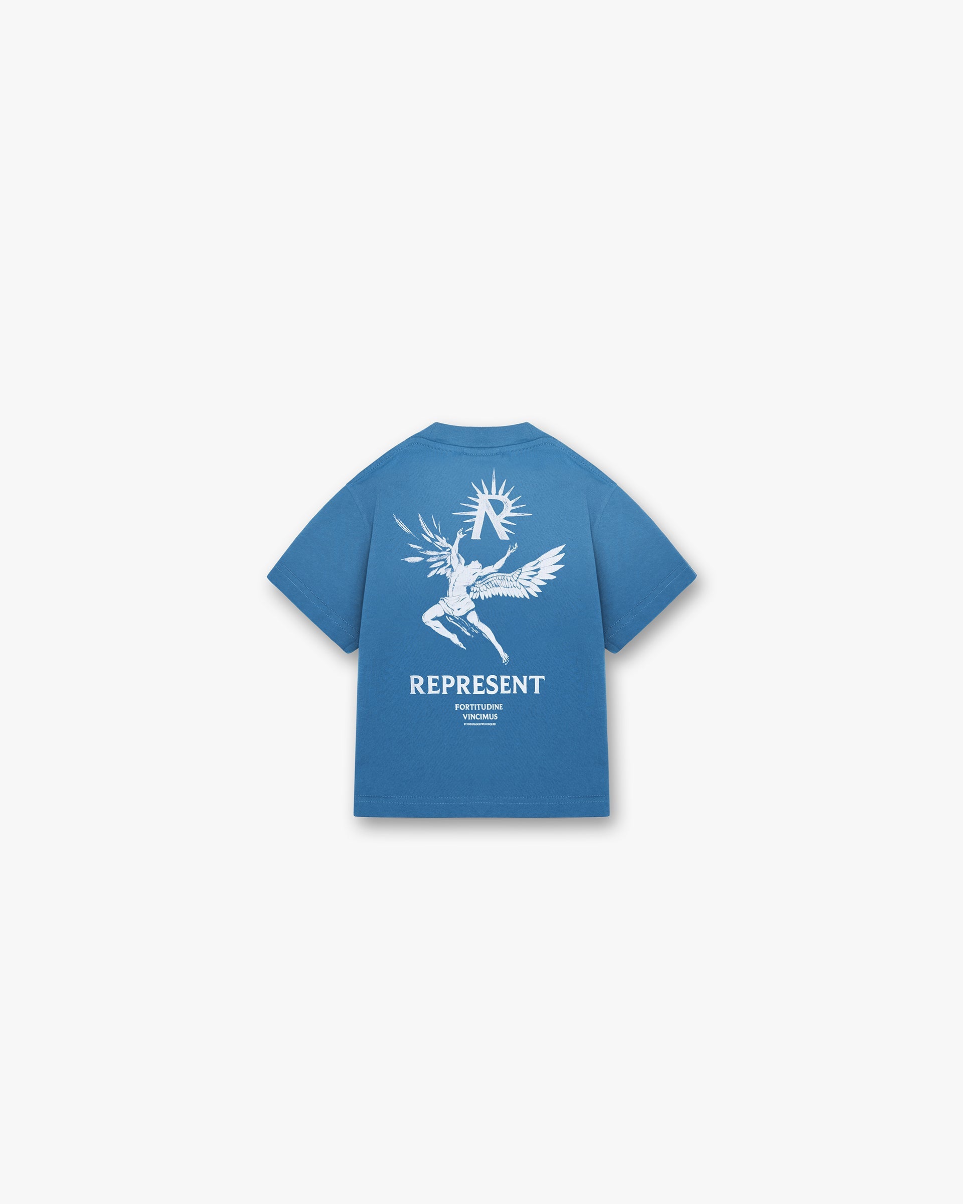 Mini Icarus Graphic T-Shirt for Men - Soft Cotton Sky Blue Tee - Casual Streetwear & Everyday Comfort