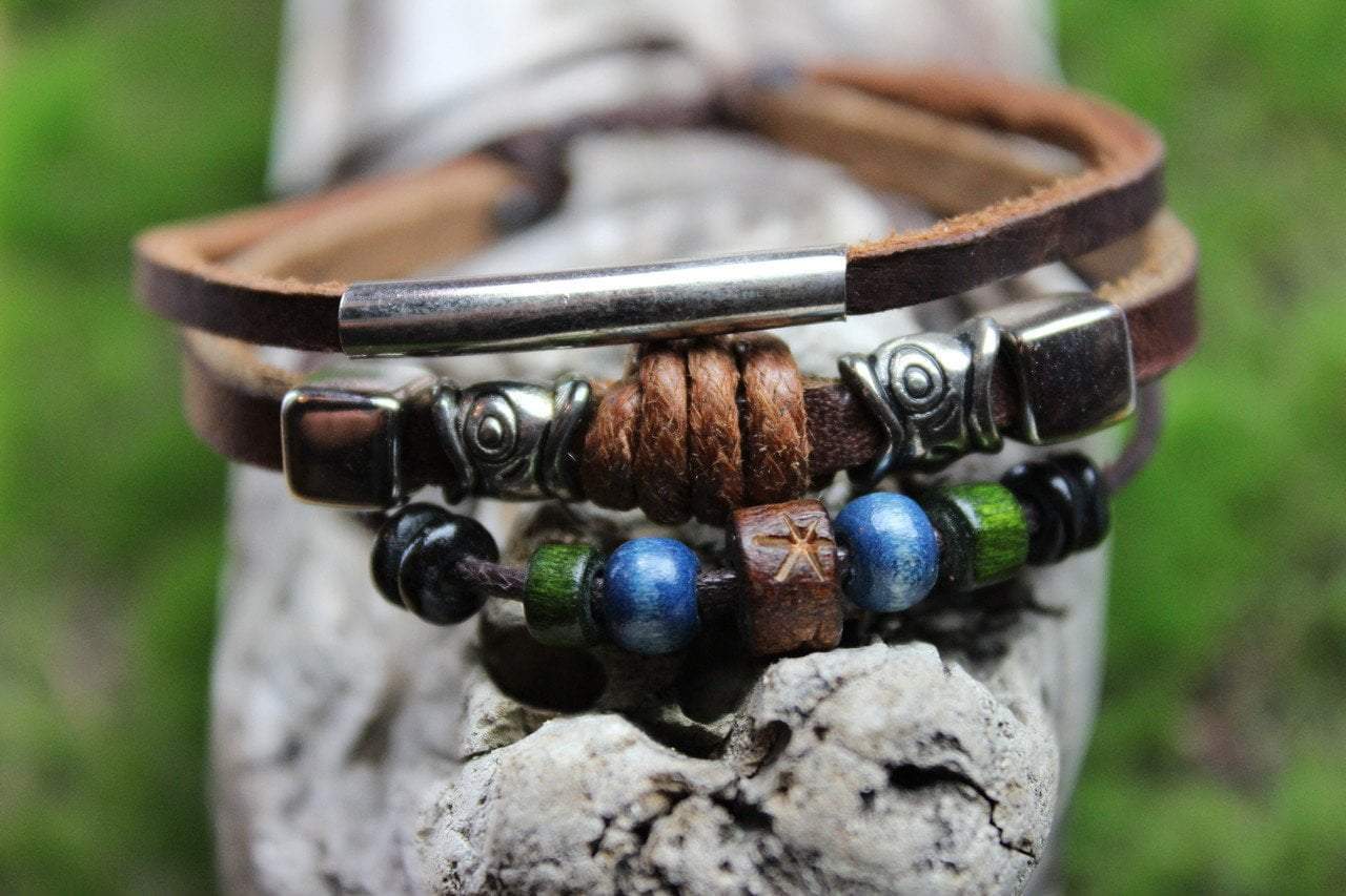 Adjustable Leather Bracelet for Men & Women - Handmade Genuine Leather Cuff with Adjustable Buckle - Perfect for Casual Wear, Gifts & Everyday Fashion Accessories