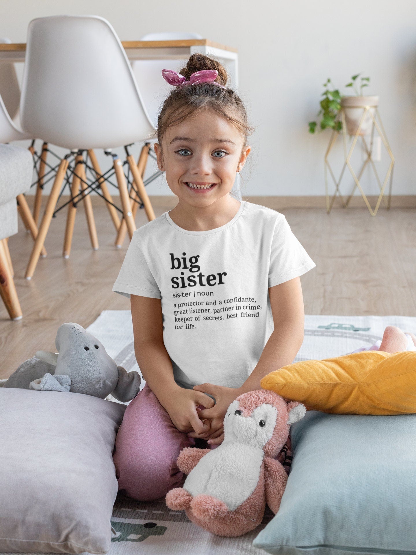 Big Sister T-Shirt - Comfortable & Stylish Sibling Gift for Women & Girls - Perfect for Family Events, Birthdays & Matching Outfits