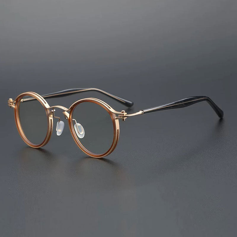 Vintage Steampunk Optical Glasses Frame JJWY2202 - Retro Round Eyeglasses for Men & Women - Perfect for Cosplay, Costume Parties & Fashion Statements
