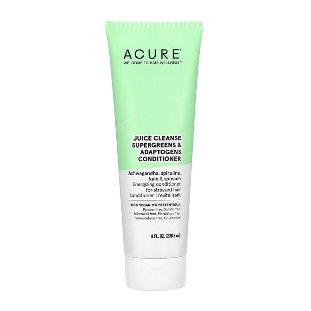 ACURE Juice Cleanse Supergreens & Adaptogens Conditioner 8oz (236ml) - Detoxifying & Nourishing Hair Treatment for Dry, Damaged Hair - Perfect for Post-Workout, Travel & Daily Hair Care