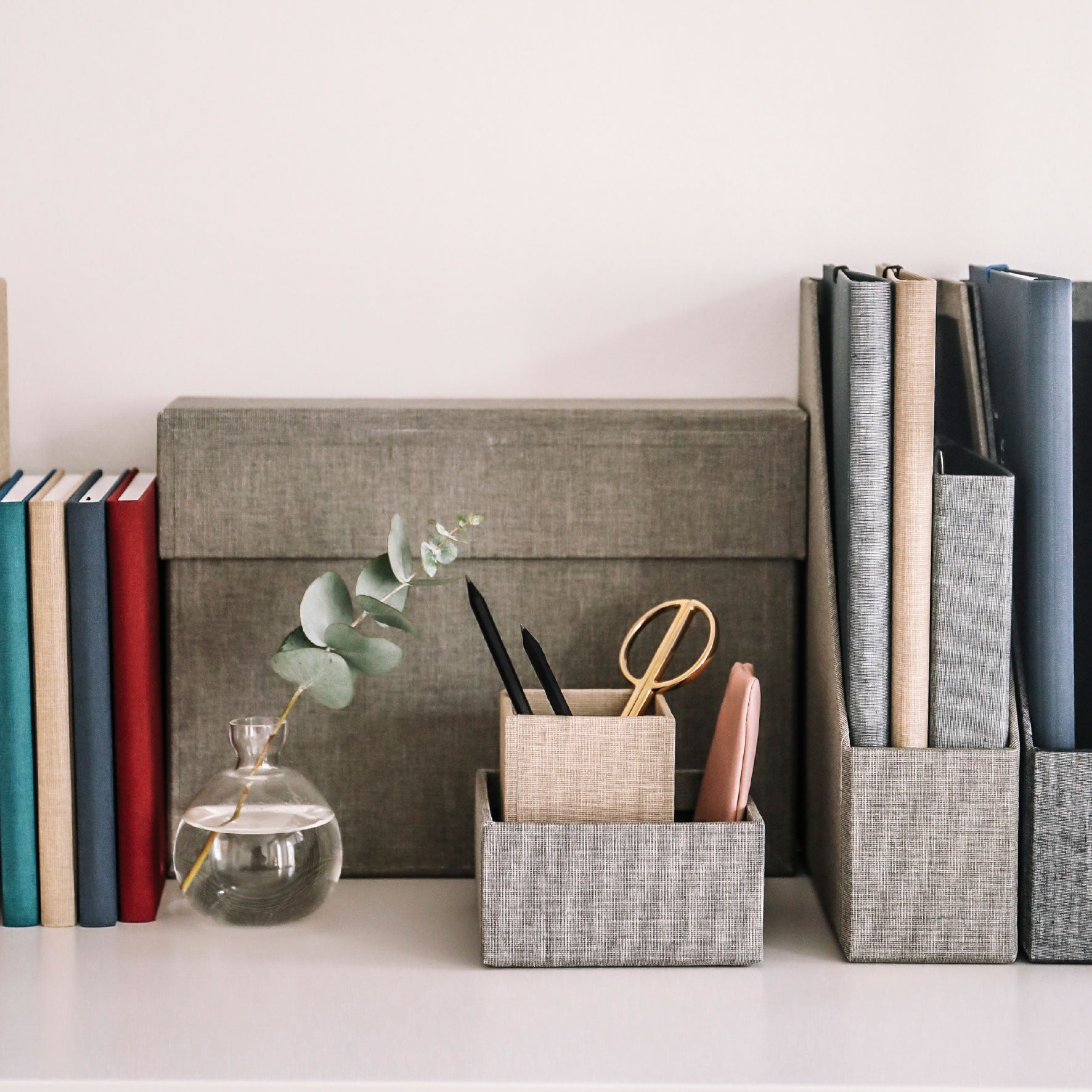 Bookbinders Design Pen Holder - Stylish Black & White Desk Organizer for Office, School, or Home Workspace