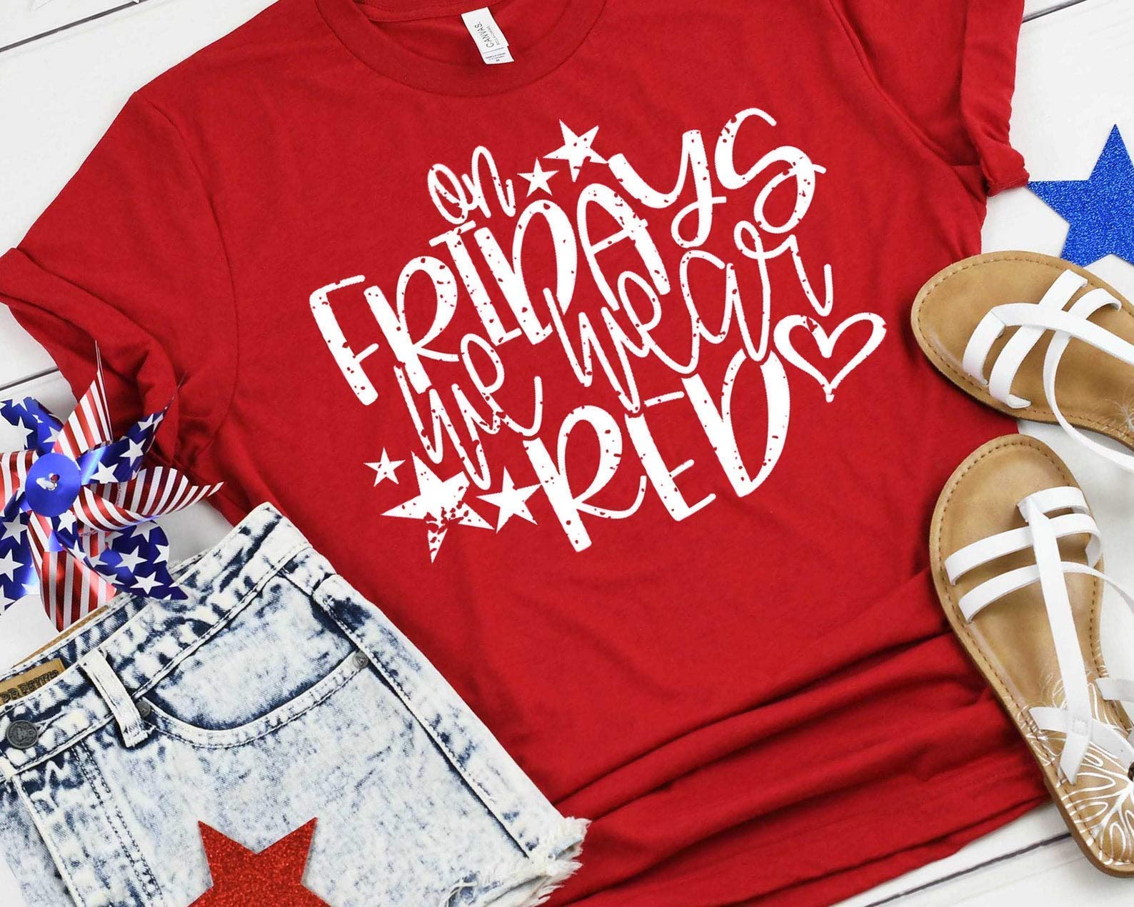 Red Friday Shirt for Military Wives - Support the Troops T-Shirt - Valentine's Day & Deployment Apparel - Casual Wear for Military Spouses & Patriotic Americans