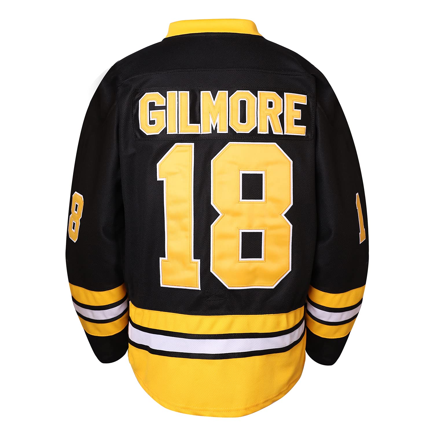 Happy Gilmore #18 Adam Sandler 1996 Movie Ice Hockey Jersey - Stitched Men's Hockey Jersey Black (S-3XL) - Perfect for Cosplay, Halloween & Hockey Fans
