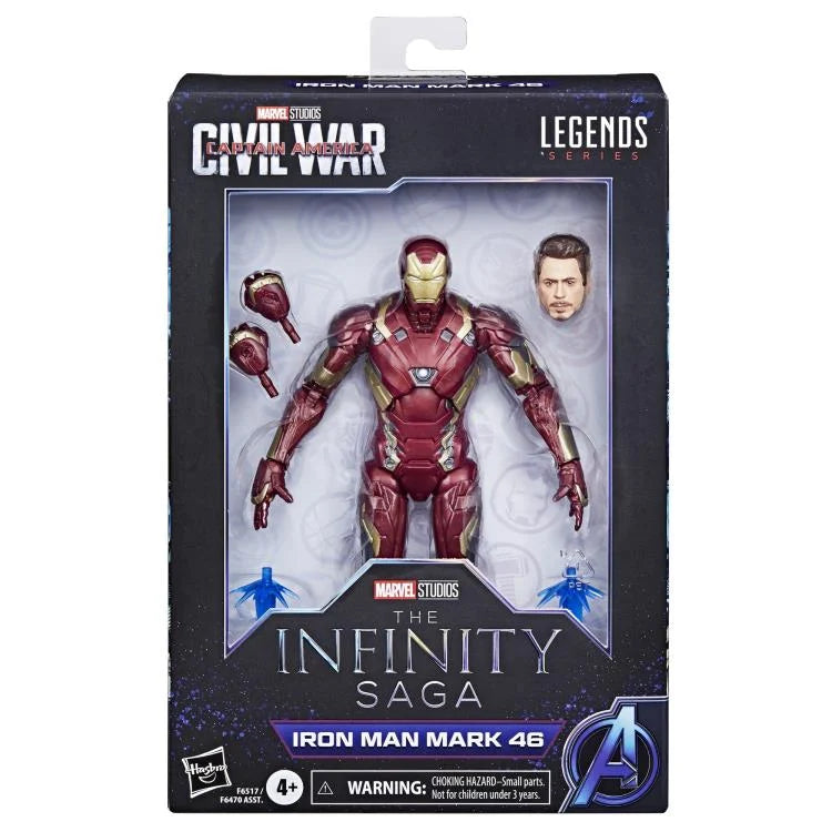 Captain America: Civil War Marvel Legends The Infinity Saga Iron Man Mark 46 Action Figure - Collectible Superhero Toy for Display & Play | Perfect for Marvel Fans & Collectors