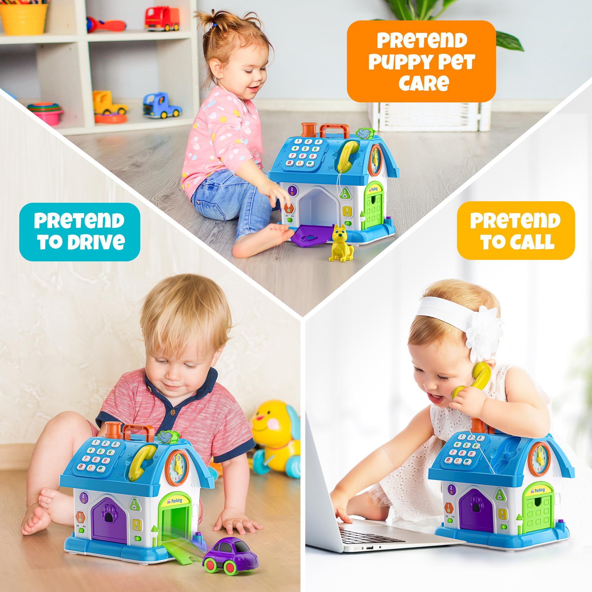 Montessori Toys for 1 Year Old - Educational Learning Toys for Toddlers 12-18 Months - Perfect First Birthday Gift for Boys & Girls - Wooden Sensory Toys for Early Childhood Development - Ideal for Playtime, Daycare & Homeschooling