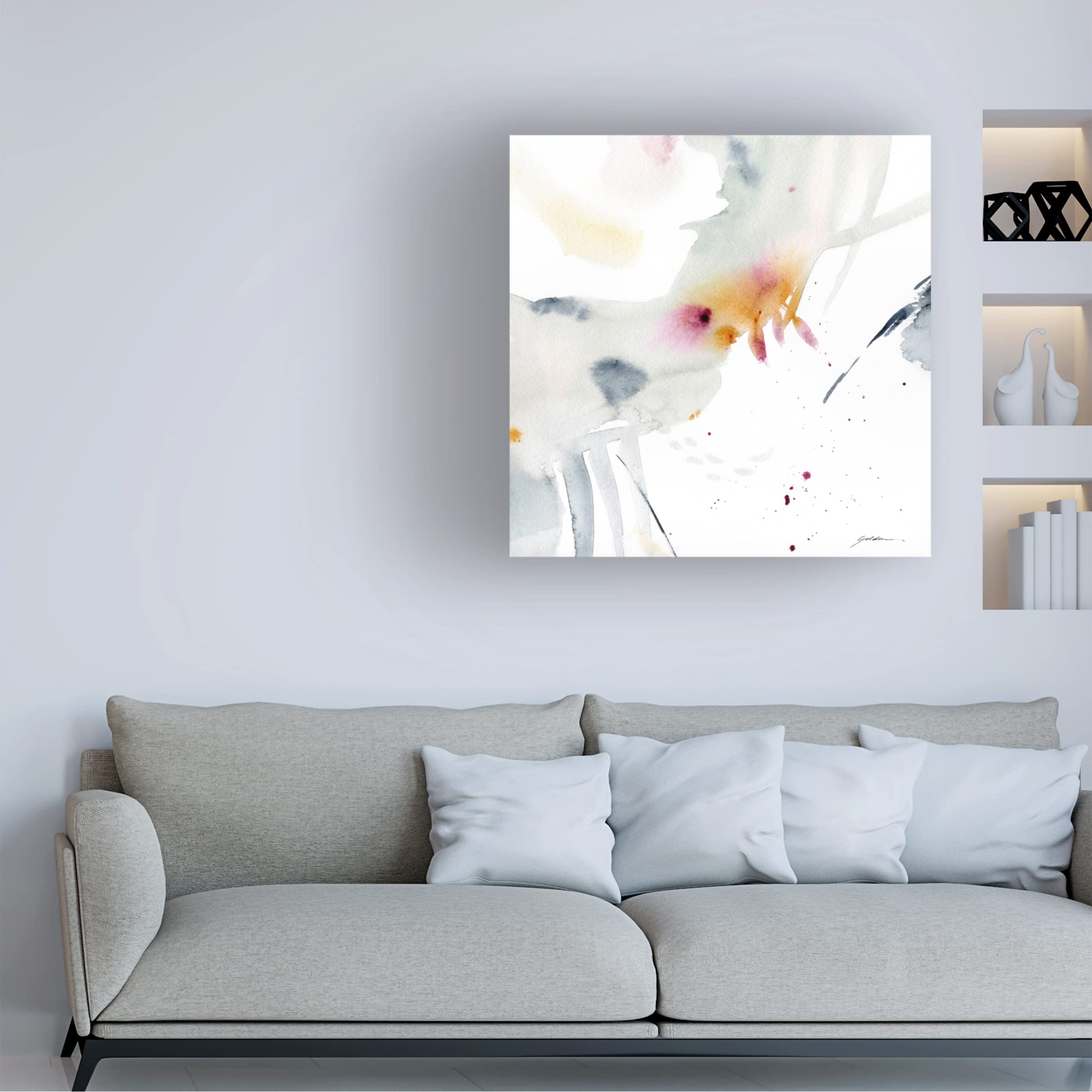Trademark Fine Art 'Exploration' by Sheila Golden - 18x18 Inch Premium Canvas Wall Art - Perfect for Living Room, Bedroom & Office Decor