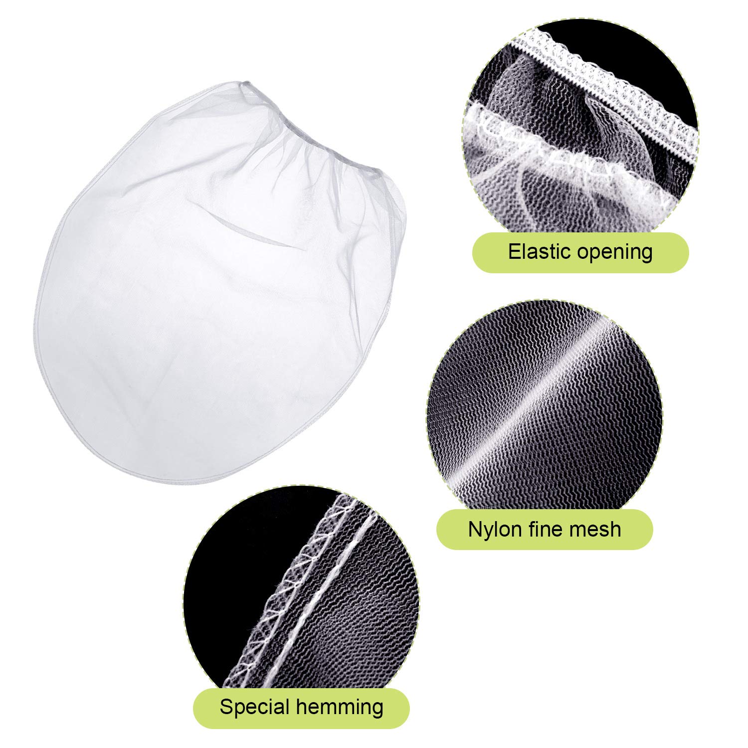 Premium White Fine Mesh Paint Strainer Bags - 5 Gallon Elastic Opening Bucket Filters for Hydroponic Painting & Gardening (40 Pack) - Perfect for DIY Projects, Home Renovation & Professional Painting Jobs