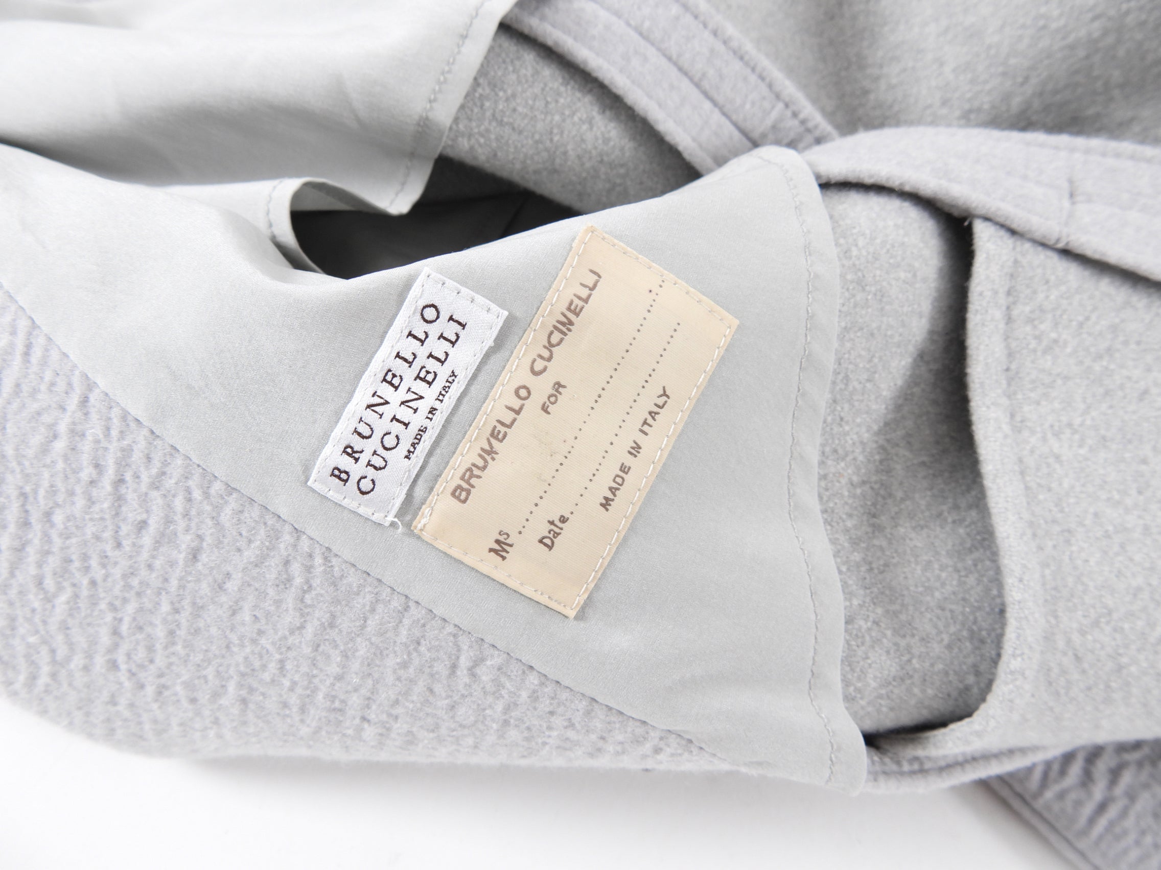 Brunello Cucinelli Grey Spring Coat Women's Lightweight Jacket | Size IT42 / US 6 | Perfect for Office Wear & Spring Outings