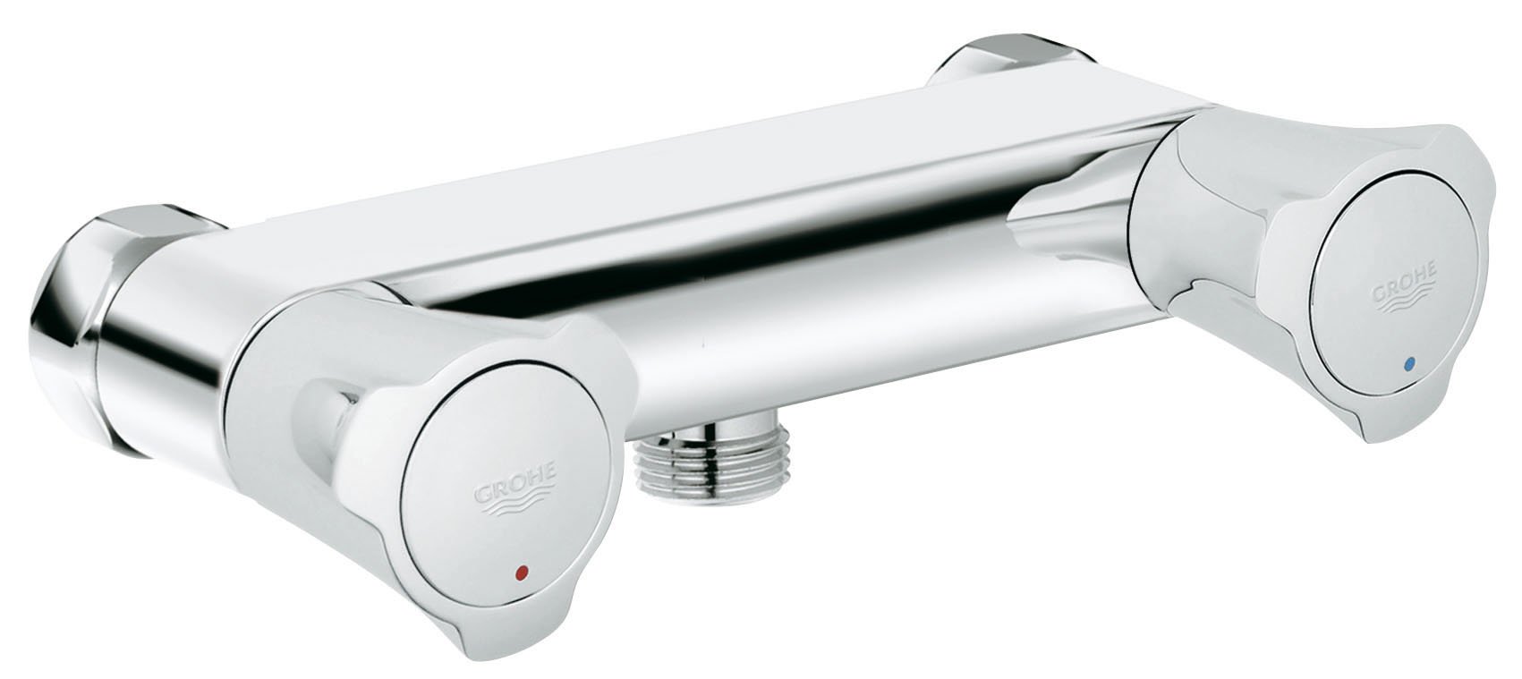 GROHE Costa L 26308001 Wall Mounted Shower Mixer Tap - Chrome Finish, Thermostatic Temperature Control for Bathroom & Shower | Perfect for Modern Home Spa Experience