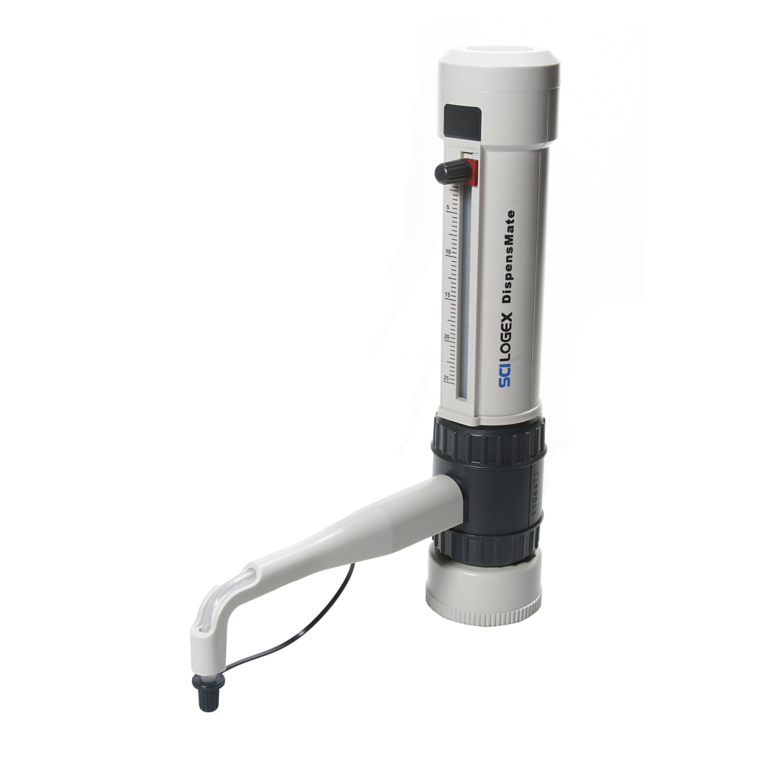 Scilogex 73110001 Adjustable Volume Bottletop Dispenser (0.5-5mL) - PMMA Material with Neck Adaptors - Perfect for Laboratory, Chemical & Pharmaceutical Liquid Dispensing