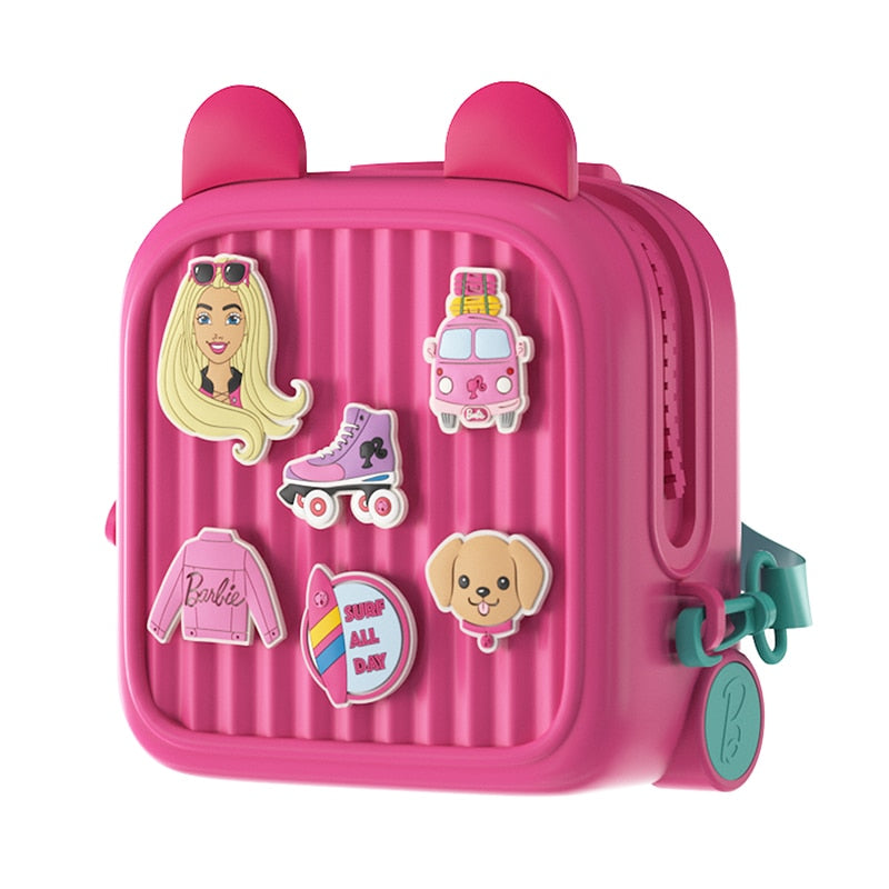 Barbie Pink Silica Gel Shoulder Bag - Cute Anime Kawaii Tote Backpack for Girls, Princess Cartoon Crossbody Messenger Pouch - Perfect for School, Travel & Birthday Gifts