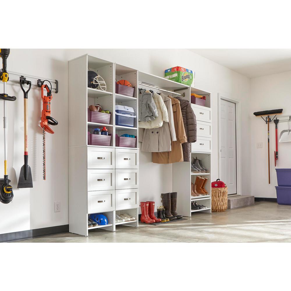 Gladiator 32-Inch GearTrack Garage Storage System with 5 Hooks - Wall Mounted Organizer for Tools, Bikes & Sports Equipment in Garage, Workshop or Shed