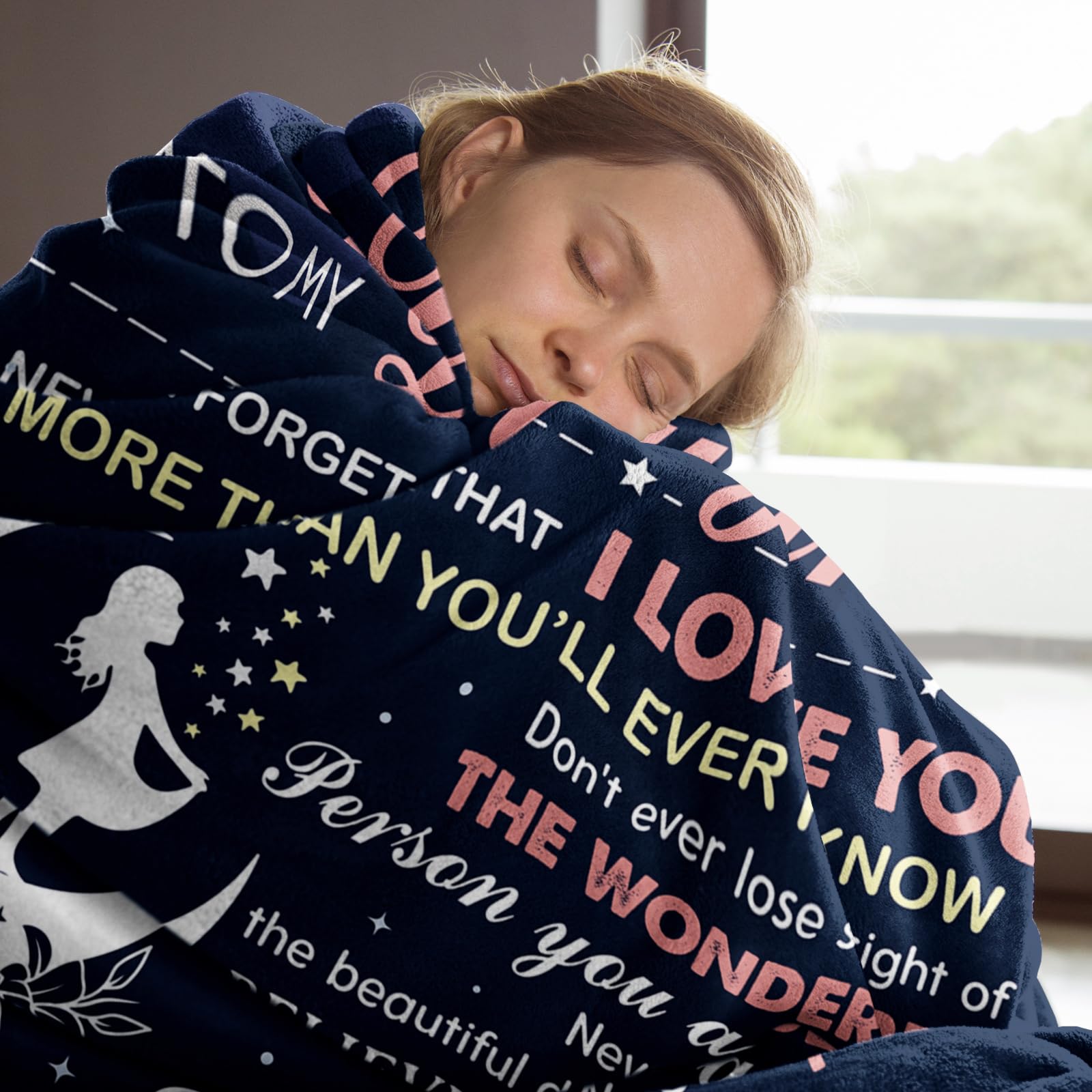 SteadStyle Cozy Fleece Blanket - Heartwarming Gift for Daughter from Mom | Birthday, Mother's Day, Graduation, Wedding & Christmas Present | Perfect for Snuggling, Relaxing & Home Decor