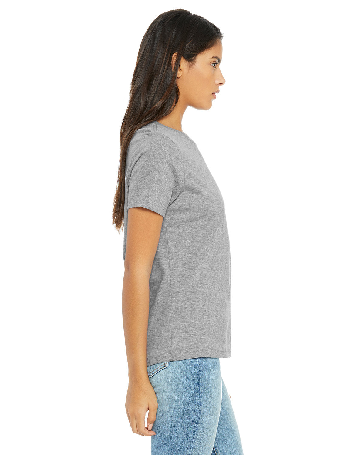 Bella + Canvas 6400CVC Women's Relaxed Fit Heather Short Sleeve T-Shirt - Soft Cotton Blend Tee for Casual Wear, Gym & Everyday Comfort