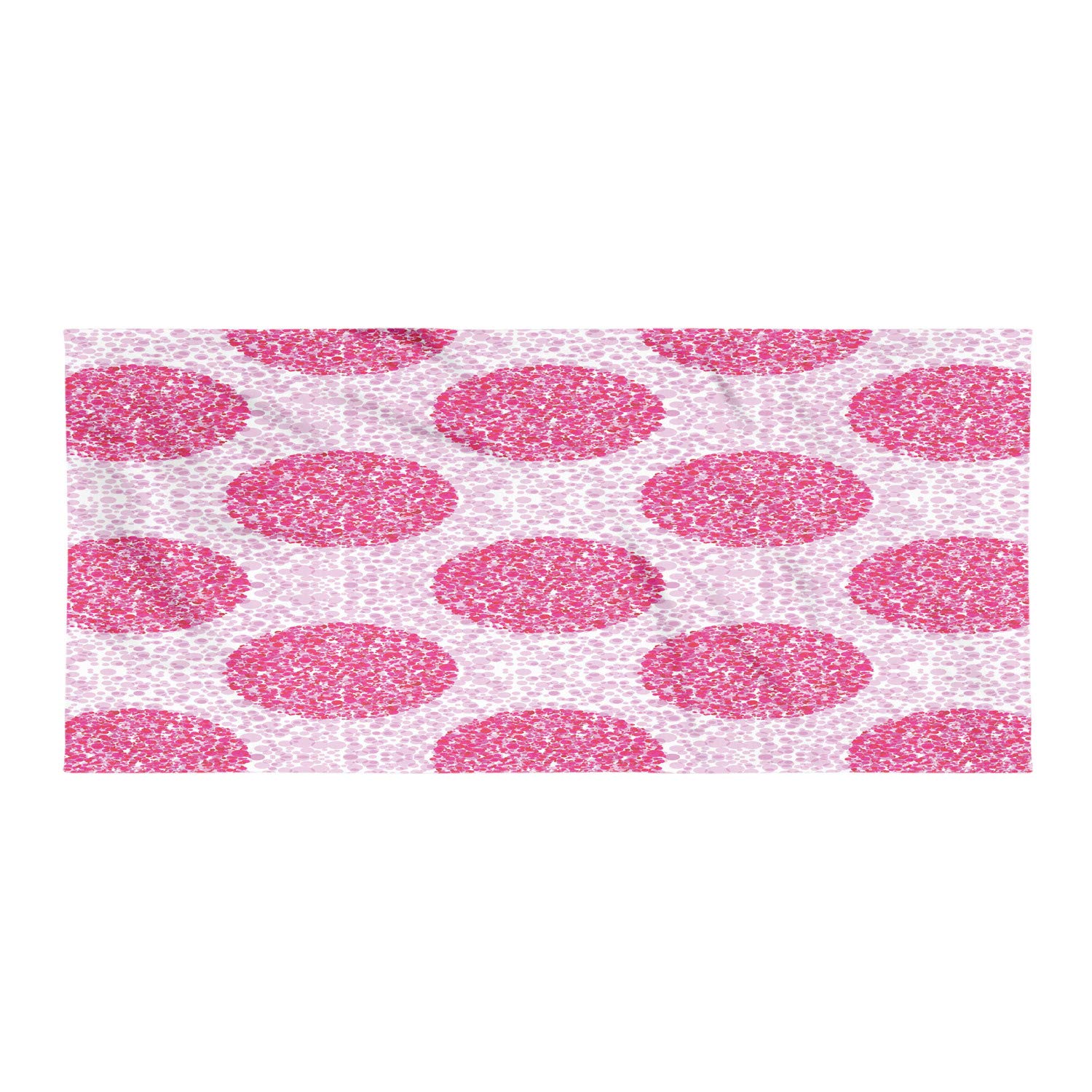 Ambesonne Abstract Sports Towel - Large Polka Dot Design, Soft Lightweight Microfiber for Beach, Yoga, Gym - Ultra Absorbent & Compact - Pink Fuchsia - Perfect for Swimming, Travel & Outdoor Activities