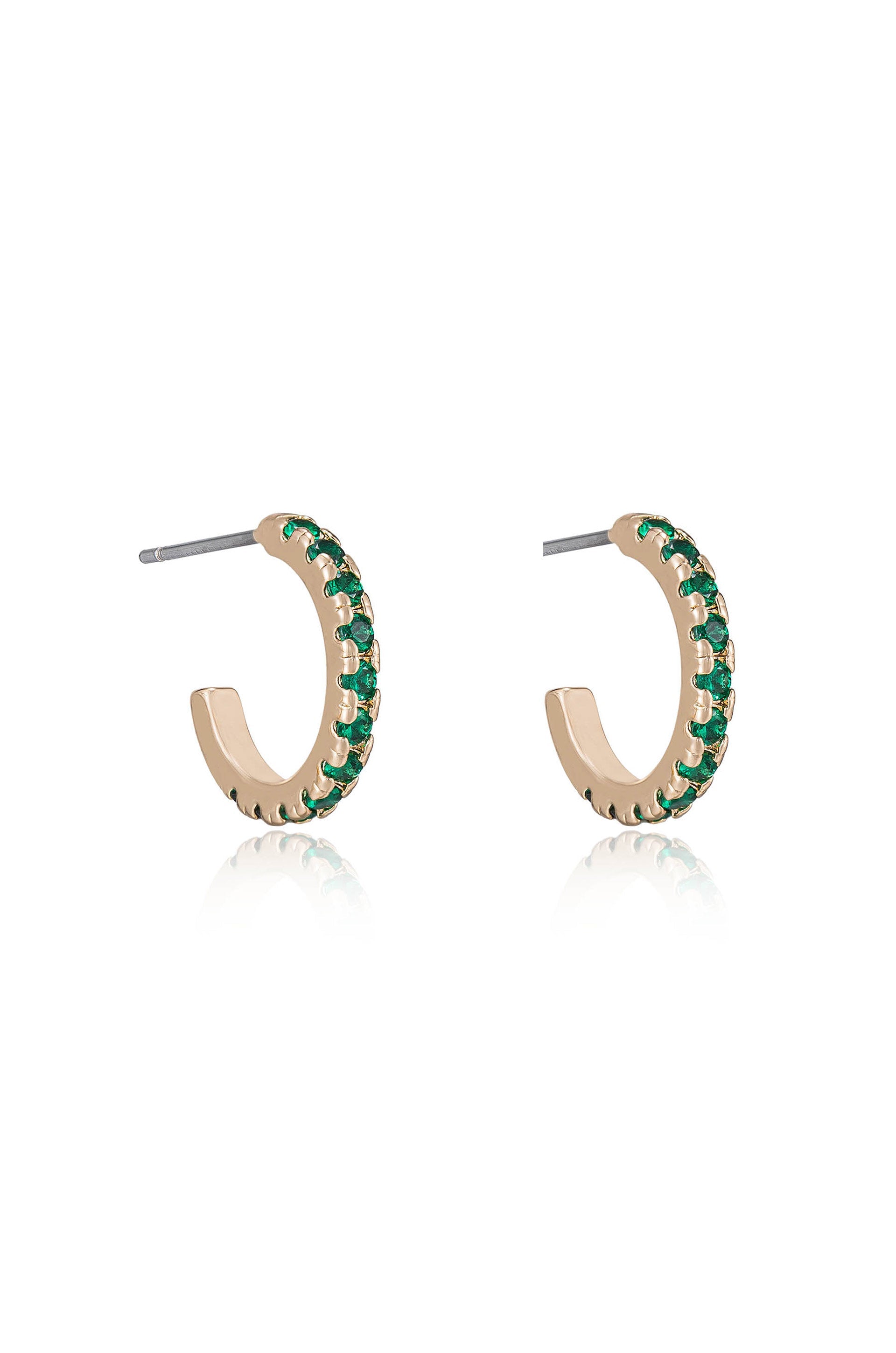 Vibrant Crystal Huggie Earrings for Women - Trendy & Comfortable Hoop Earrings for Everyday Wear, Parties & Gifts