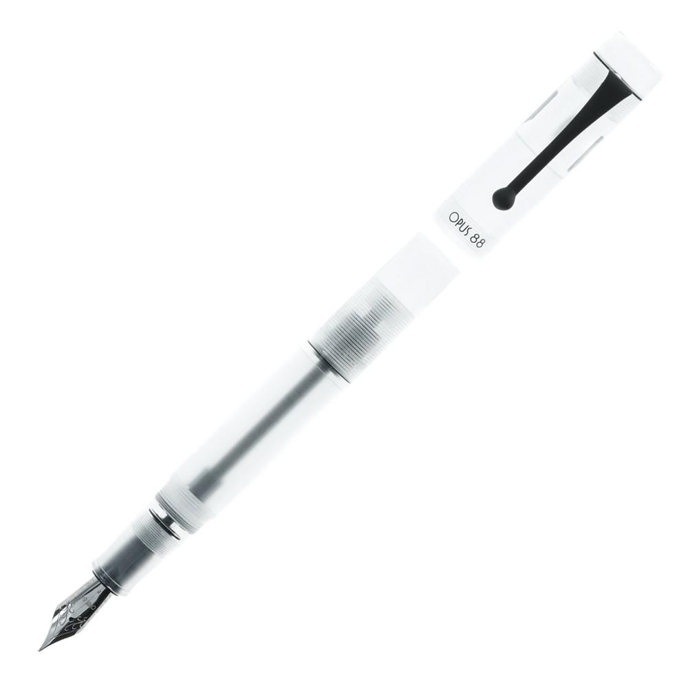 Opus 88 Fountain Pen Demonstrator - Clear Eyedropper Fountain Pen with Large Ink Capacity for Journaling, Calligraphy & Everyday Writing