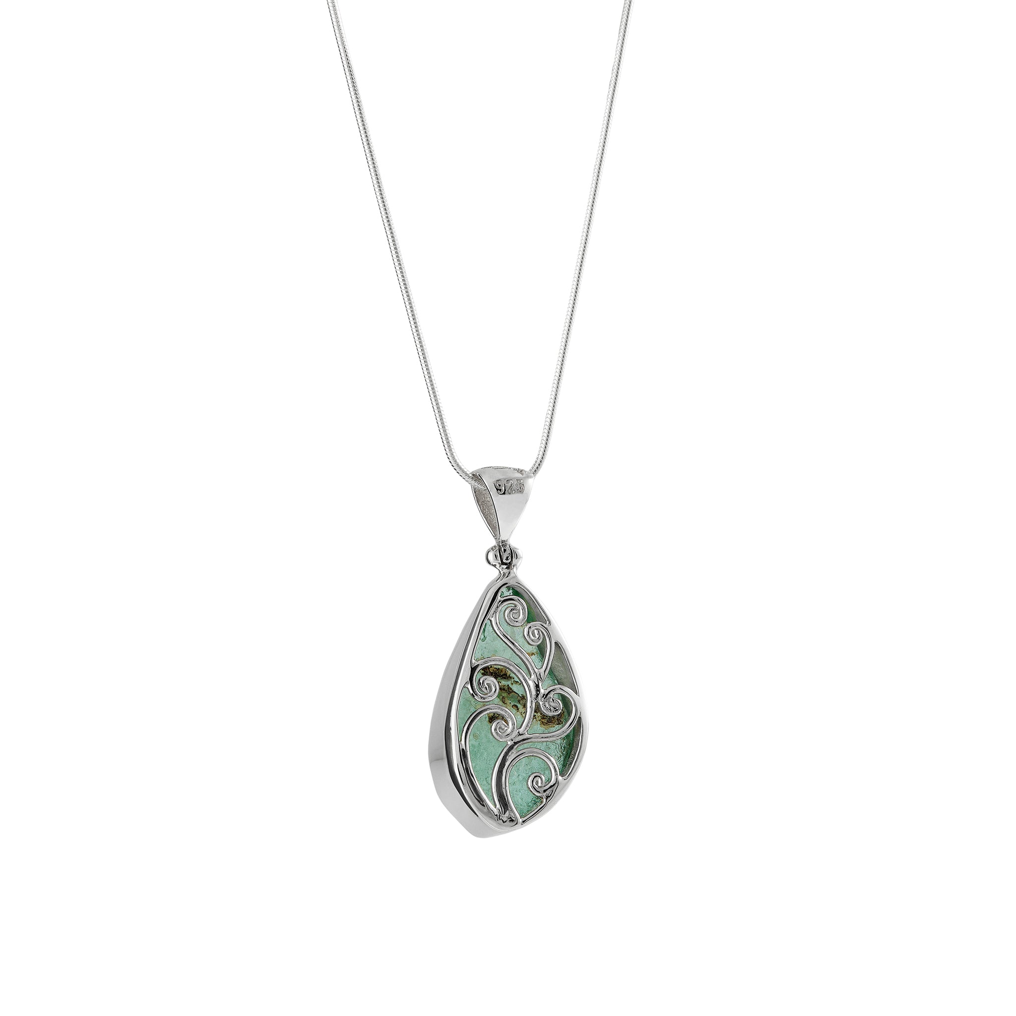 Ancient Roman Glass Pendant Necklace - Genuine Antique Jewelry for Women - Unique Historical Gift for Her - Perfect for Weddings, Anniversaries & Special Occasions