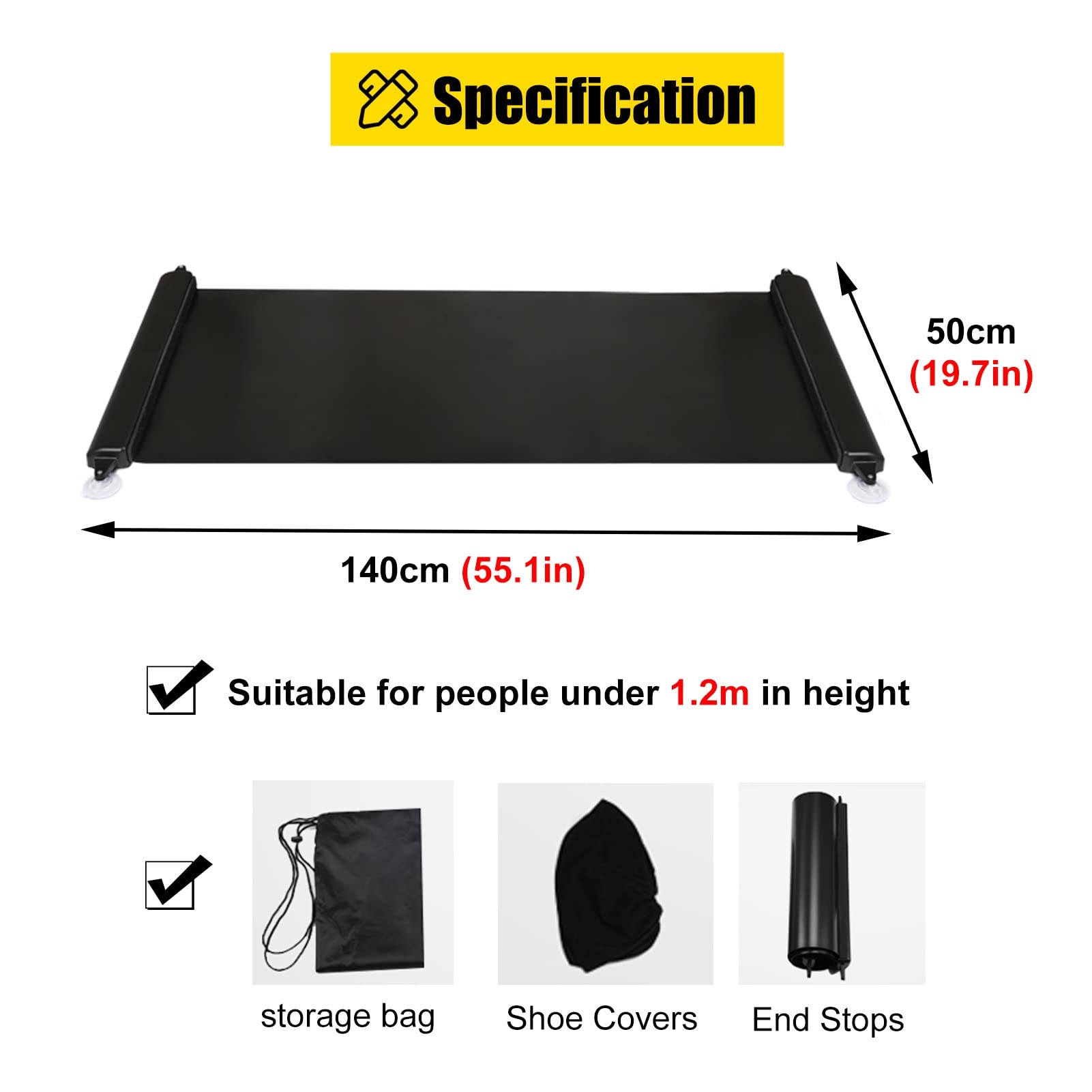 High Strength Slide Board for Ice Skating, Skiing & Running Training - 55