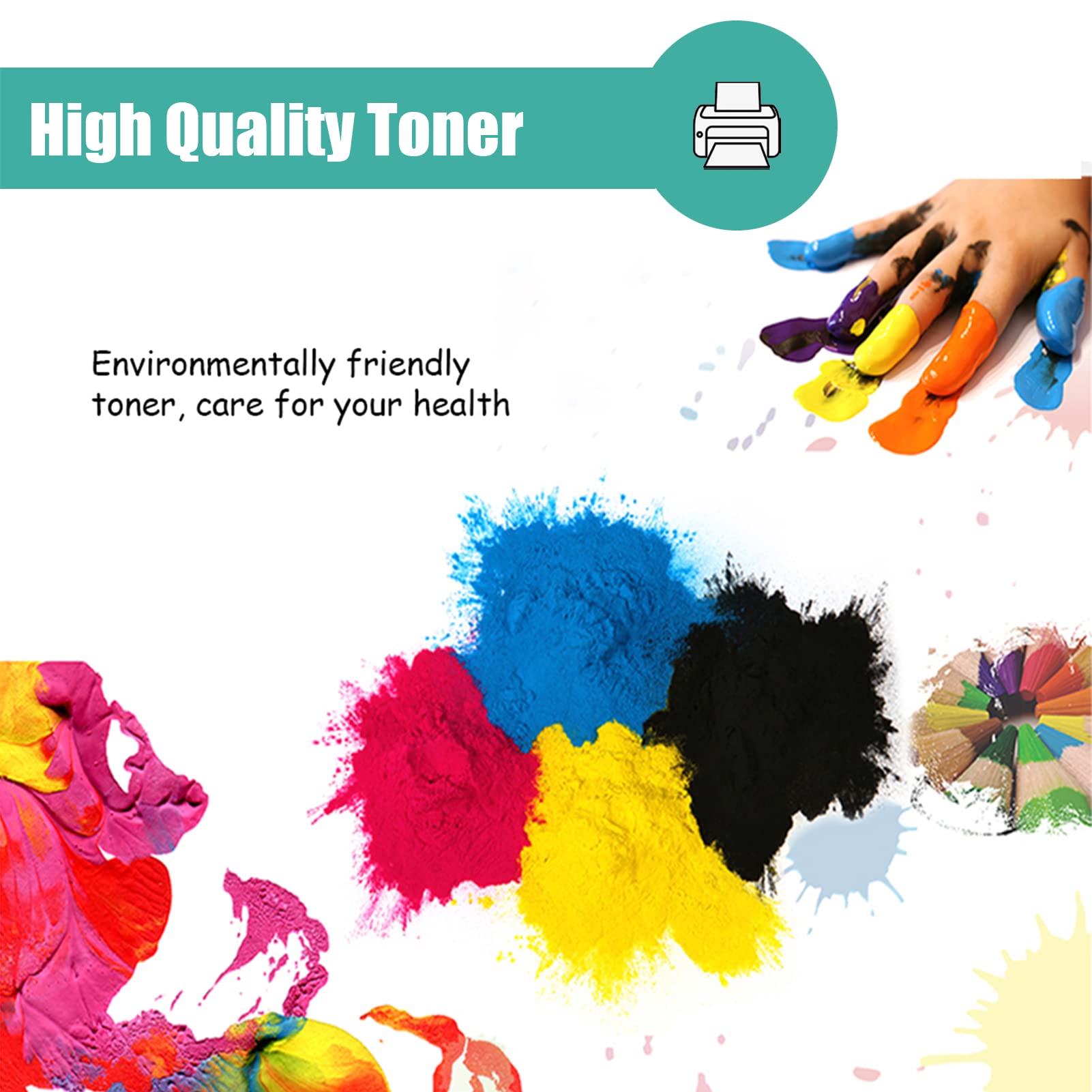 High-Quality Compatible 106R01278 106R01279 106R01280 106R01279 Toner Cartridge Replacement for Xerox Phaser 6130 & 6130N Printer - 1 Set (KCMY) - Perfect for Office Printing & Home Office Use