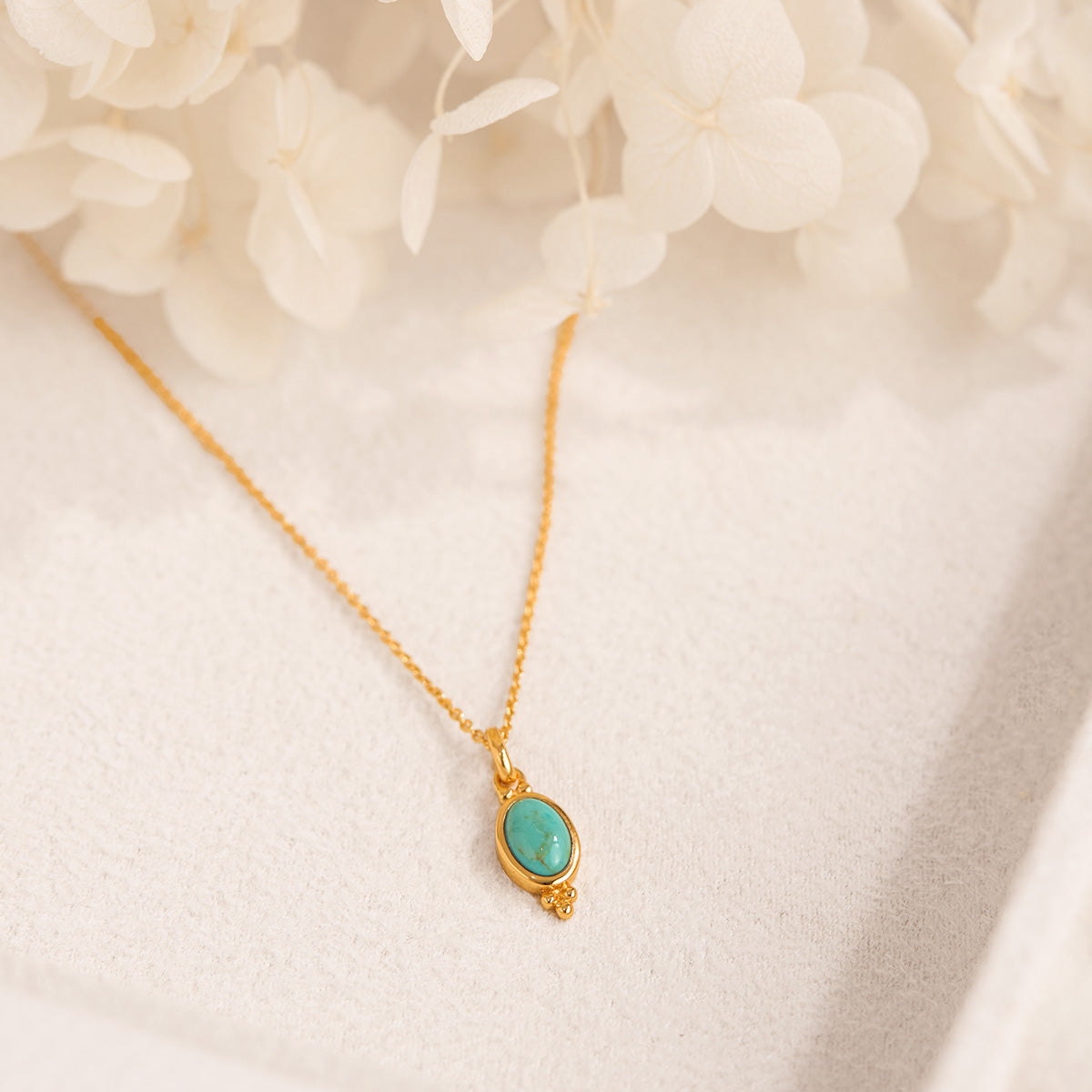 Moon Song Turquoise Necklace Charm in Gold - Elegant Bohemian Jewelry for Women, Perfect for Layering, Gift Giving & Everyday Wear