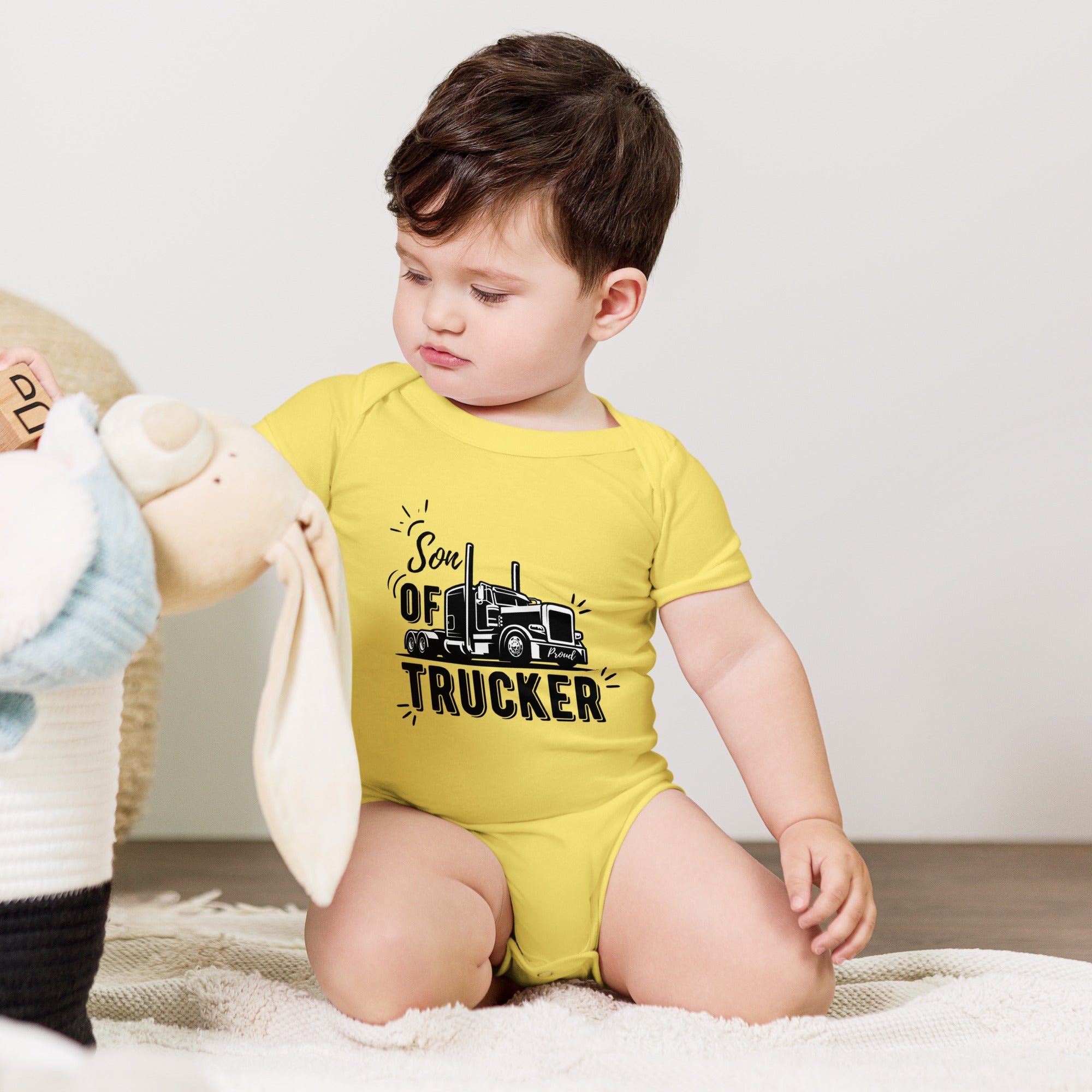 Son Of Trucker Baby Onesies - Cute & Comfortable Trucker-Themed Bodysuits for Infants & Toddlers - Perfect for Playtime, Family Outings & Photo Shoots