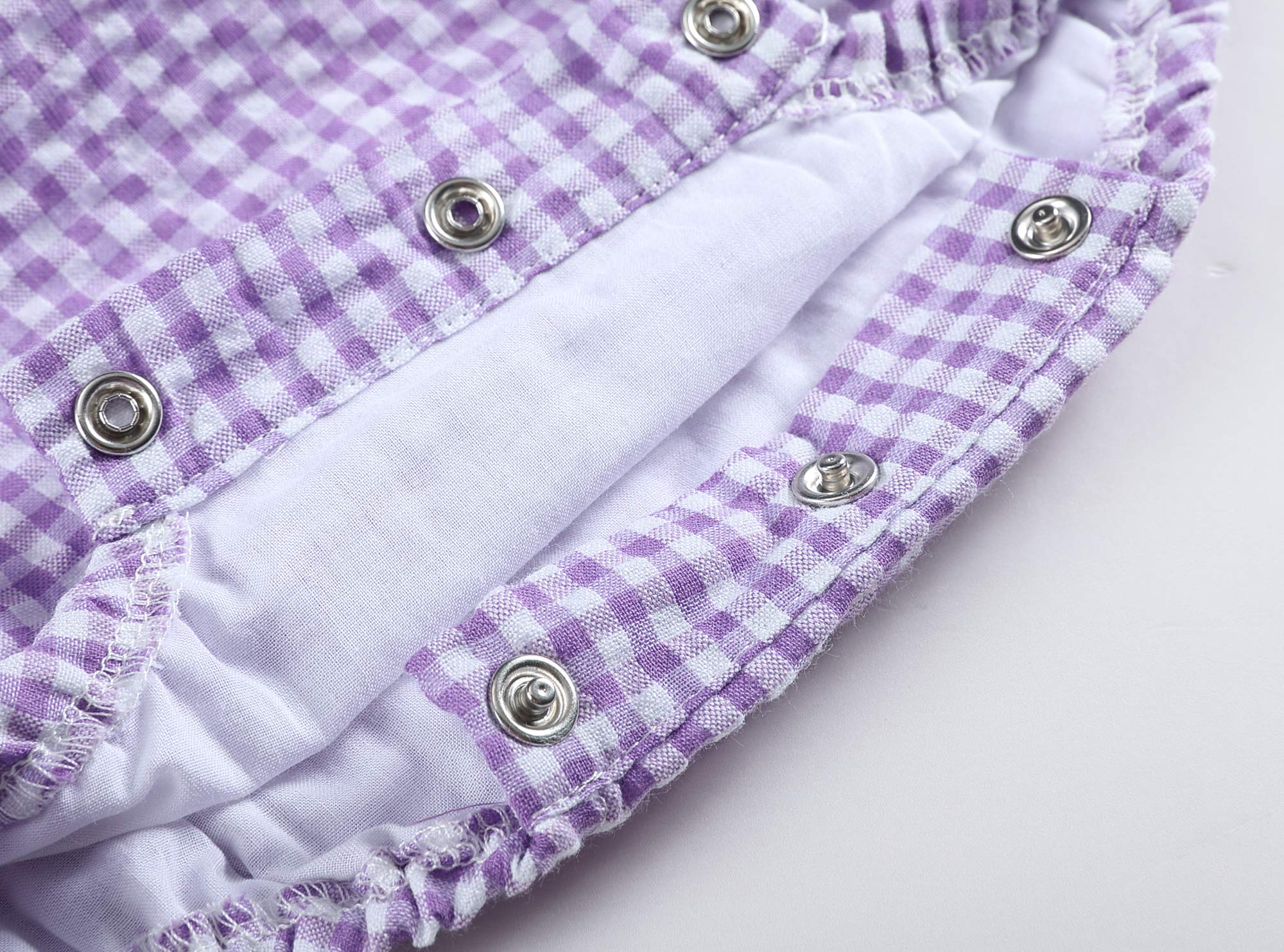 Lil Cactus Baby & Toddler Boys Girls Seersucker Gingham Bubble Romper - Perfect for Summer Outings, Beach Trips & Family Photos