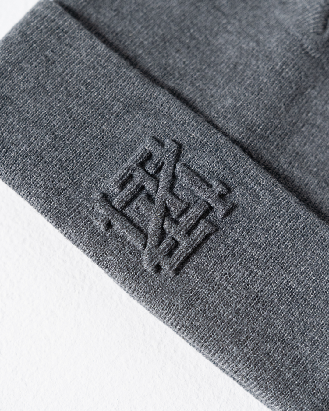 Embroidered Beanie Hat for Men & Women - Soft Heather Grey Winter Knit Cap - Perfect for Outdoor Activities, Skiing, and Casual Wear