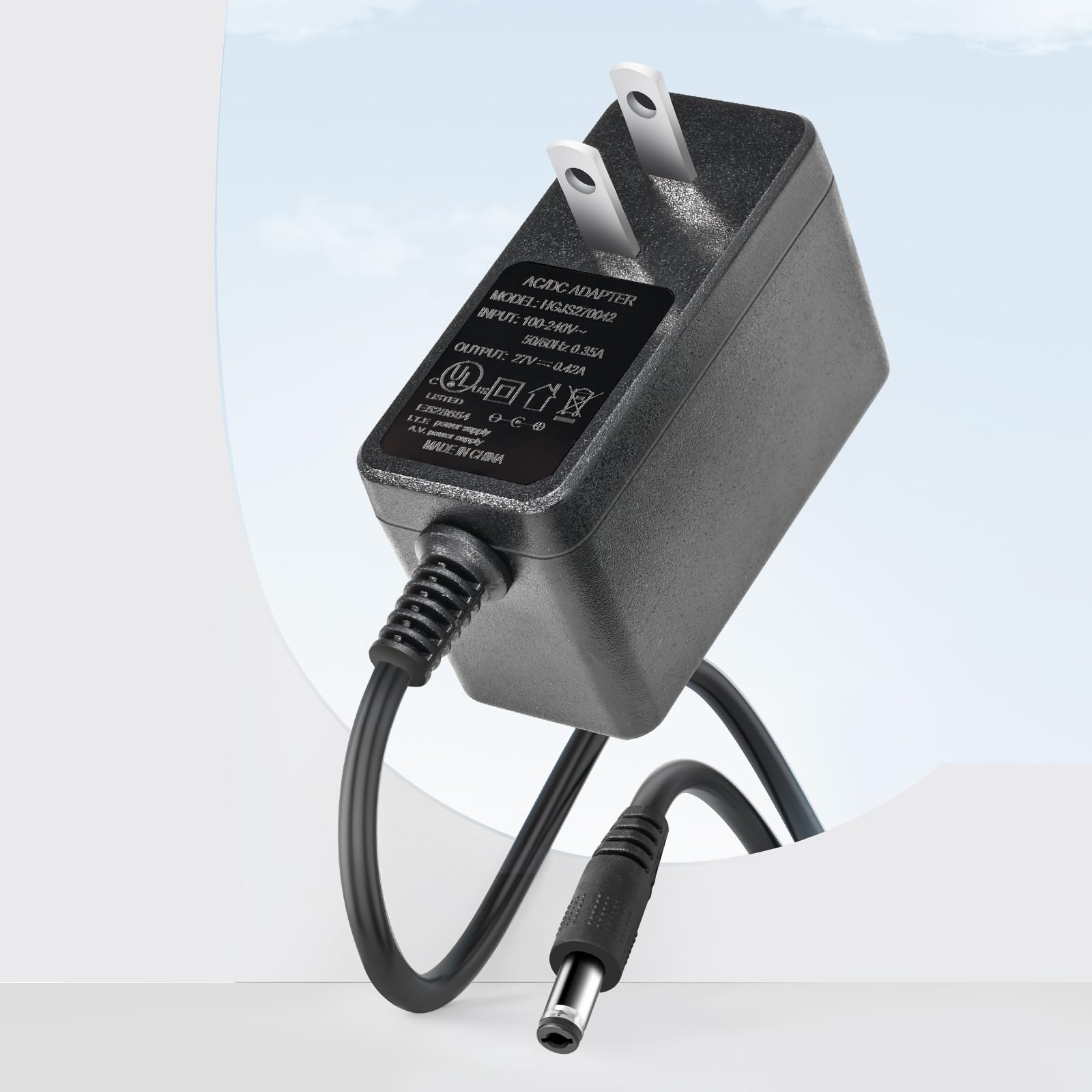 27V 0.5A Power Adapter Charger for Muscle Massage Guns - Compatible with 27V 0.42A Massagers - Perfect for Home Gym Recovery & Professional Therapy Use