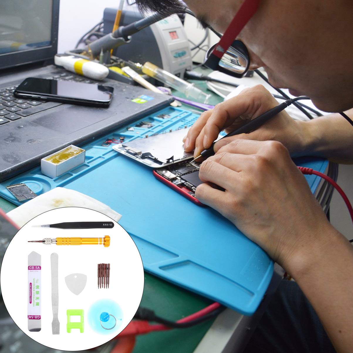 13-Piece Professional Phone Repair Kit with Screwdrivers - Essential Tools for iPhone, Samsung & Smartphone Repairs - Perfect for DIY Fixes & Screen Replacements