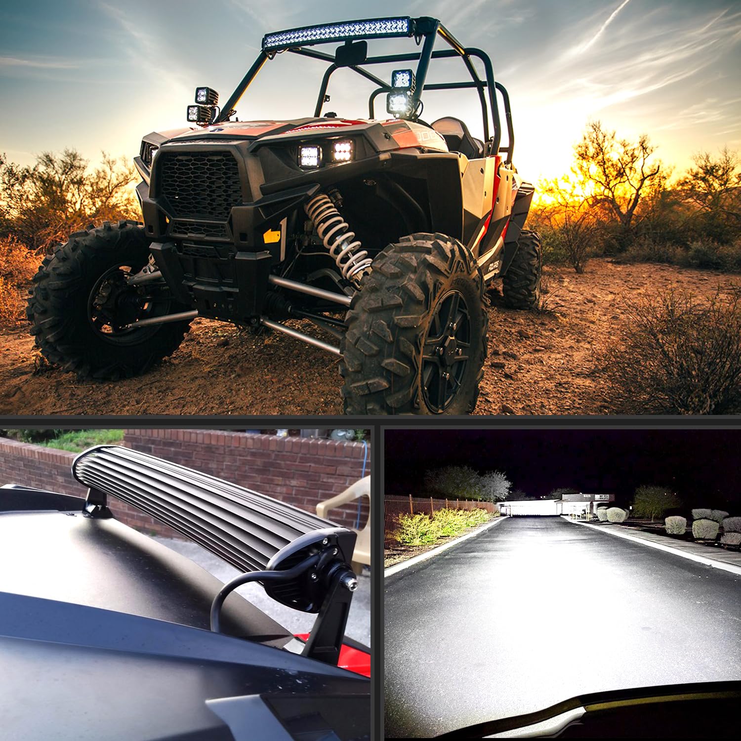 Nilight 70015C-A 22Inch 120W Curved LED Light Bar - Spot Flood Combo Off Road Driving Lamp for Trucks, Jeep, Boat | Waterproof Work Light with 2 Year Warranty | Perfect for Off-Roading, Camping, Night Driving & Emergency Lighting