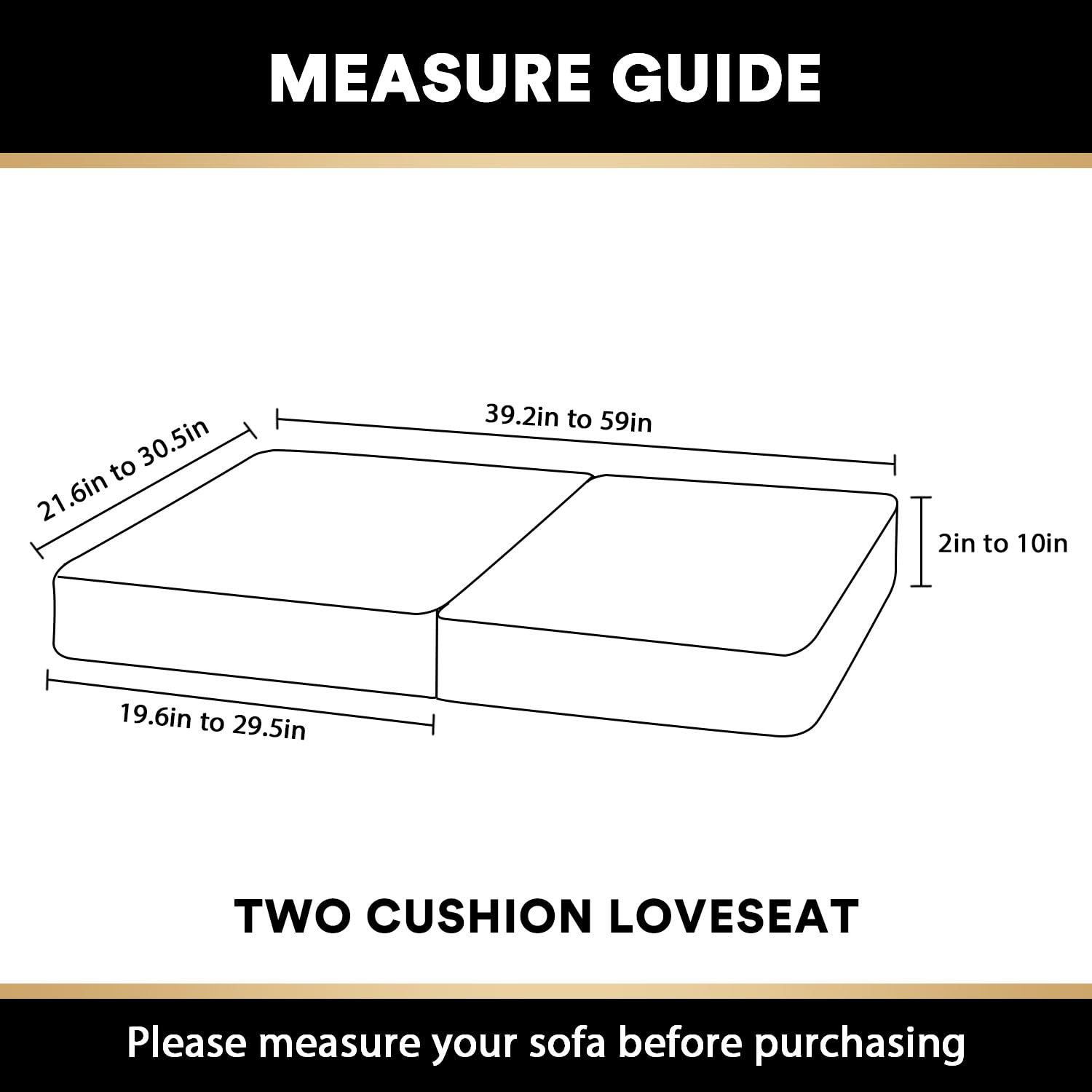 PrinceDeco 2-Piece Velvet Stretch Sofa Cushion Covers - Brown Pet-Friendly Furniture Protectors | Non-Slip, Machine Washable Sofa Slipcovers for Living Room, Bedroom & Home Decor