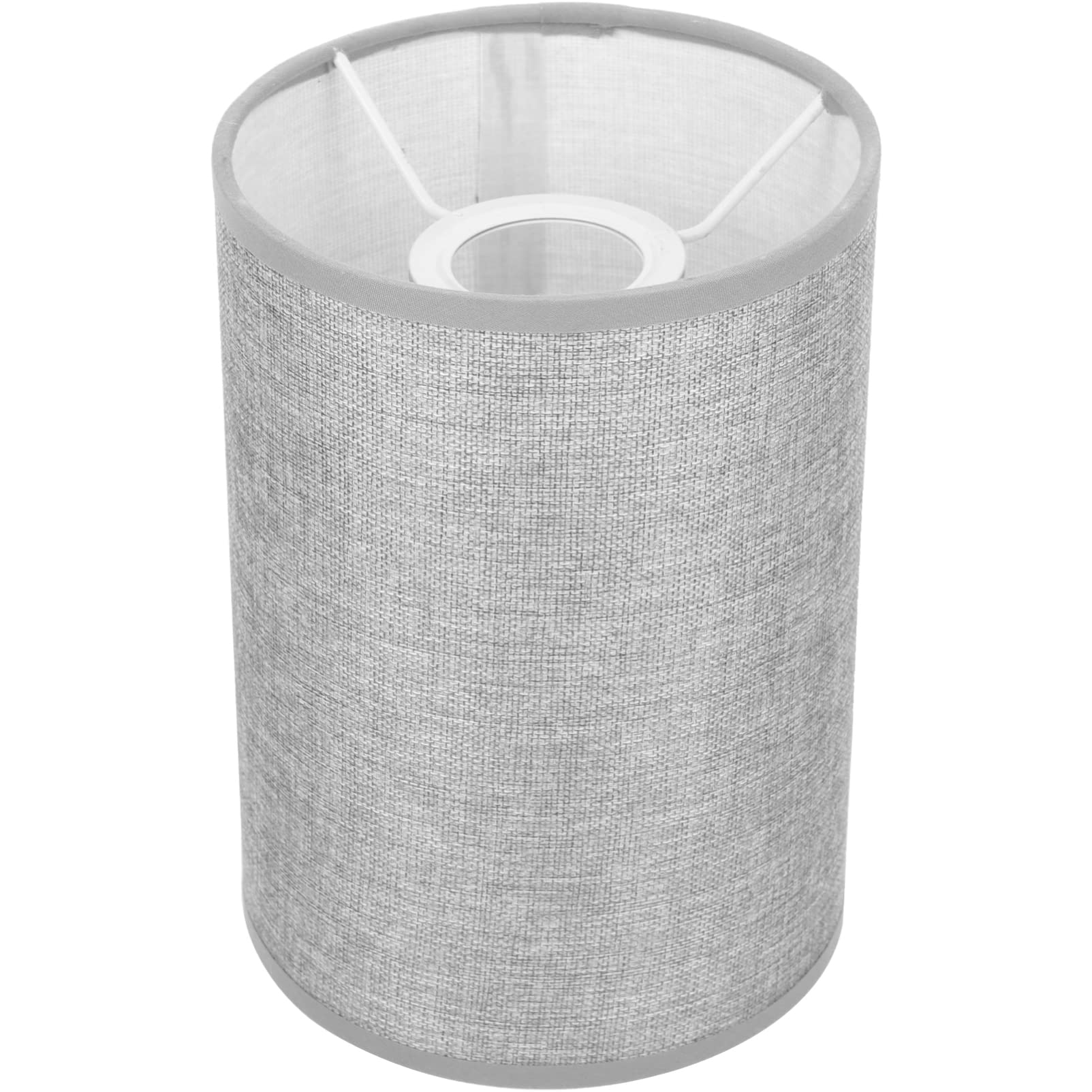 BESPORTBLE Tall Drum Lamp Shade - Linen Table Lamp Cover & Cylinder Lampshade Replacement - Easy Assembly Clip-On Lamp Covers for Floor & Bedside Lights - Home Decor in Grey | Perfect for Living Room, Bedroom & Office Lighting